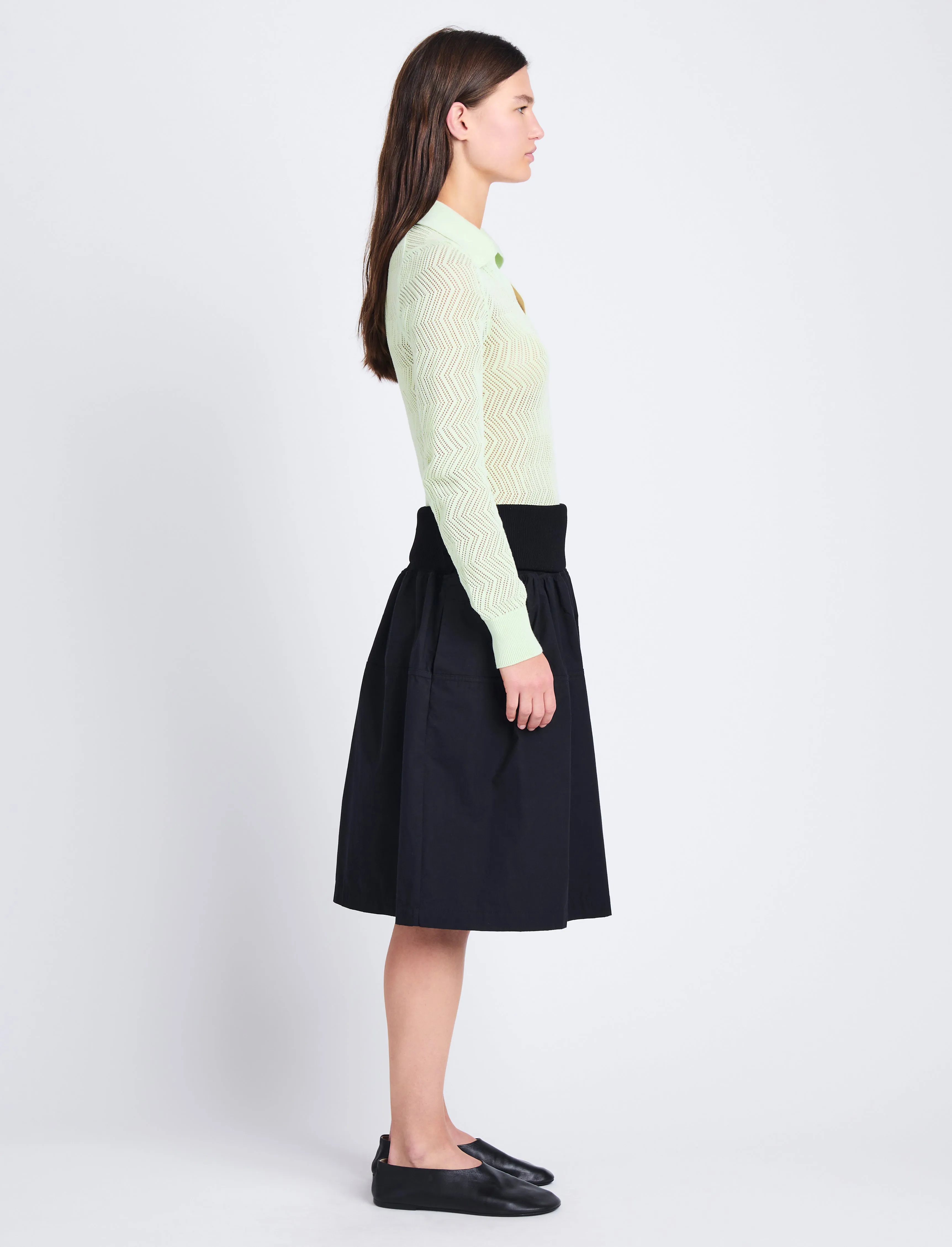 Agnes Knit Polo in Zig Zag Pointelle sold by Proenza Schouler product image thumbnail 4