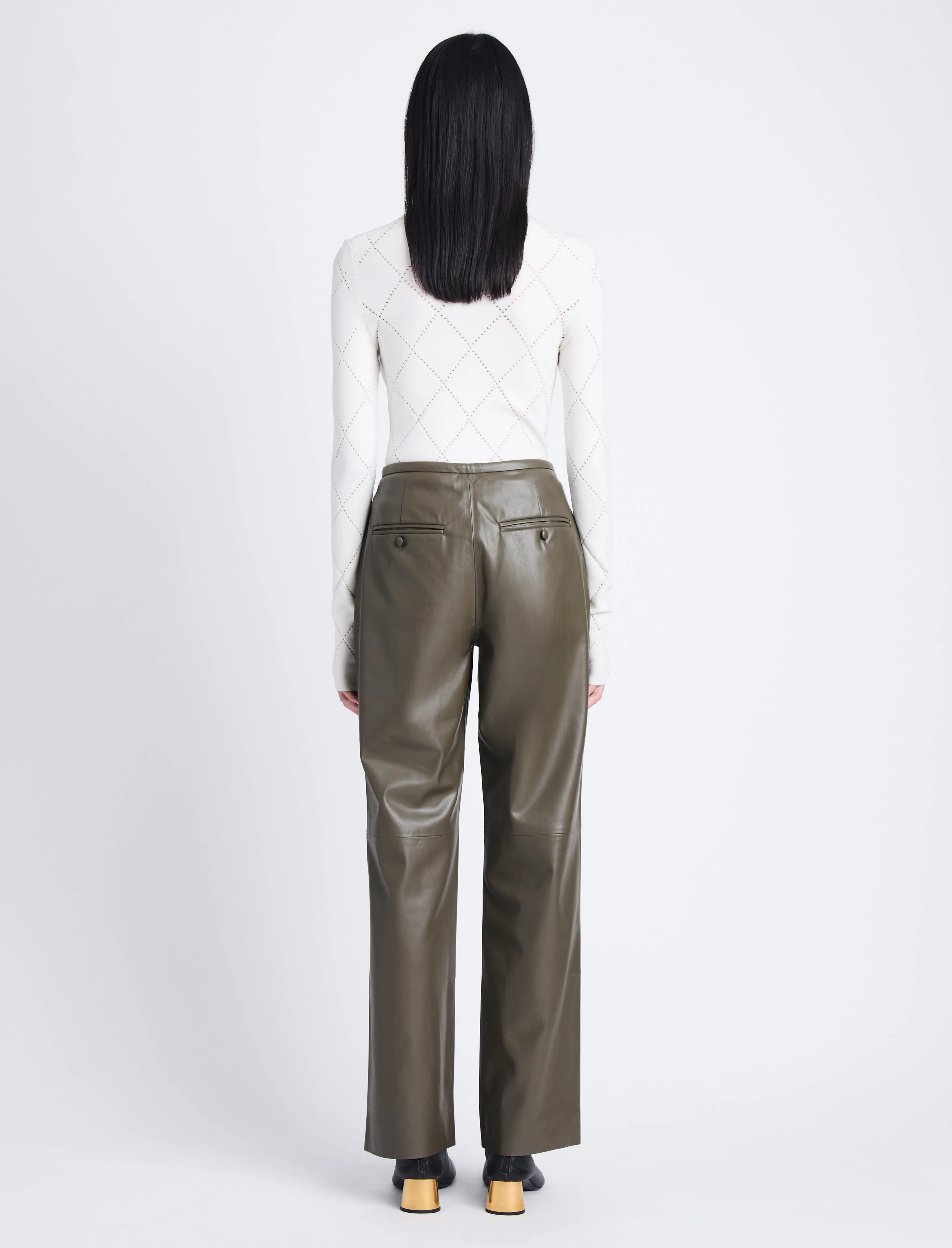 Faux Leather Straight Leg Pants sold by Proenza Schouler product image thumbnail 4