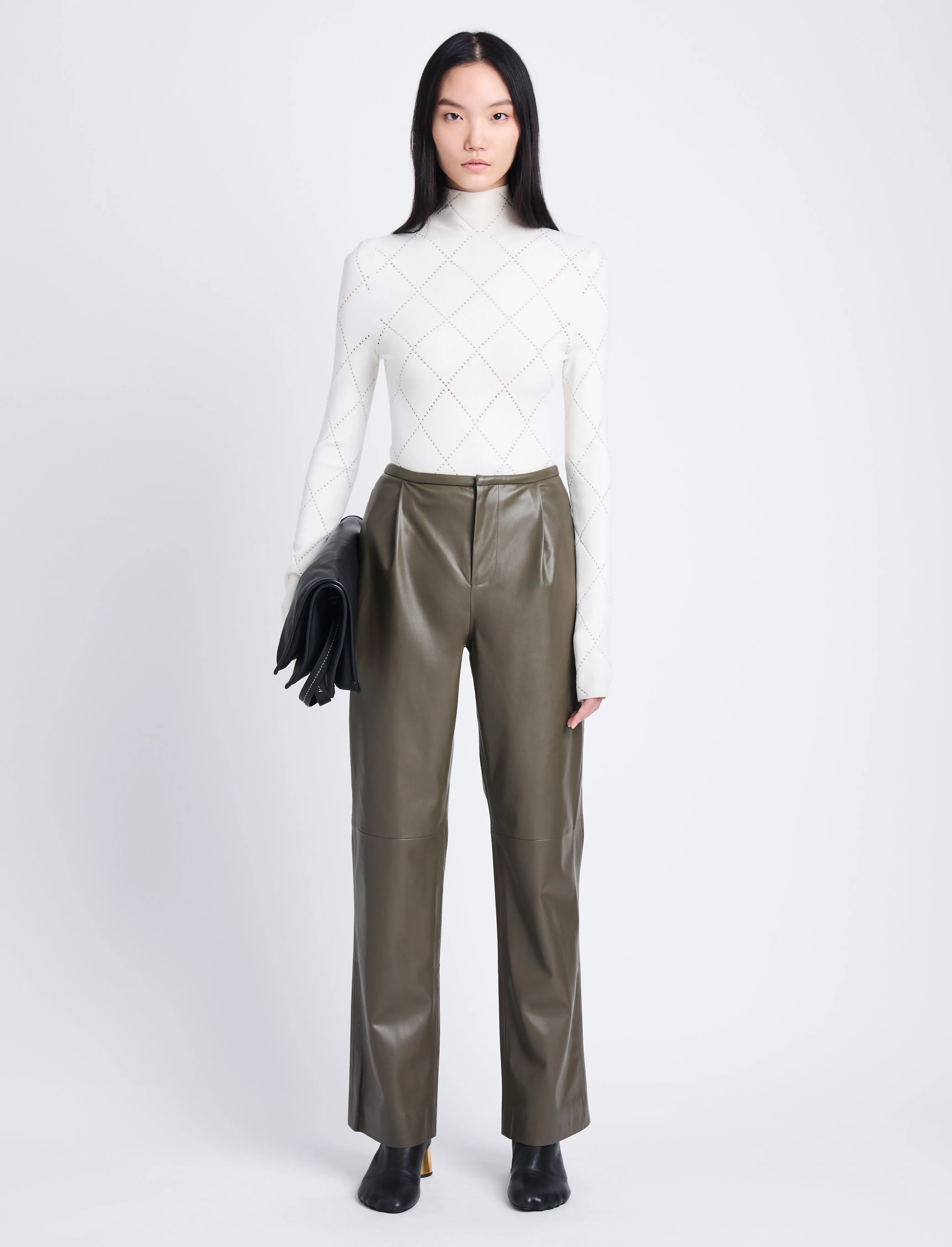 Faux Leather Straight Leg Pants sold by Proenza Schouler product image thumbnail 2