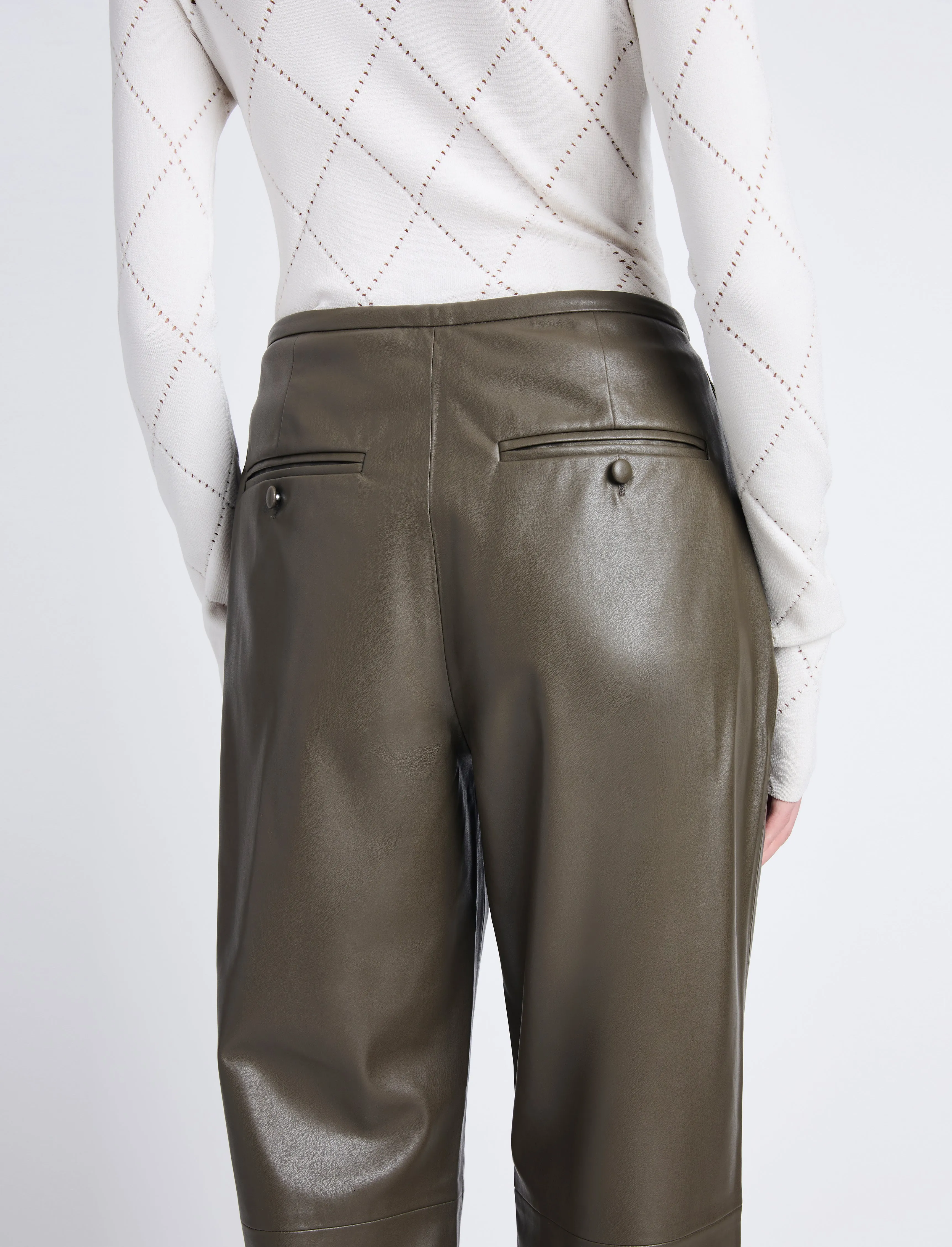 Faux Leather Straight Leg Pants sold by Proenza Schouler product image thumbnail 5