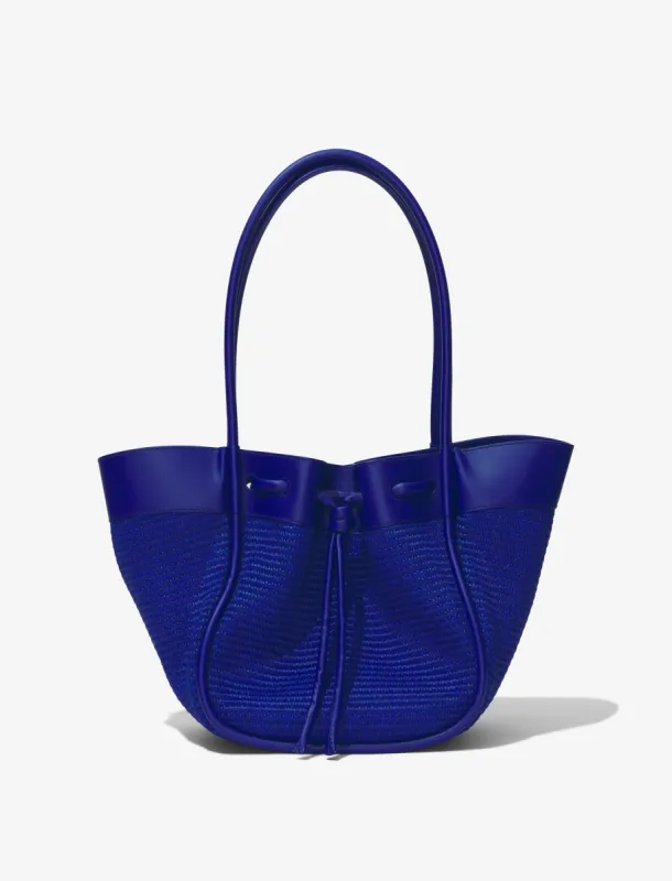Large Raffia Ruched Tote made by Proenza Schouler