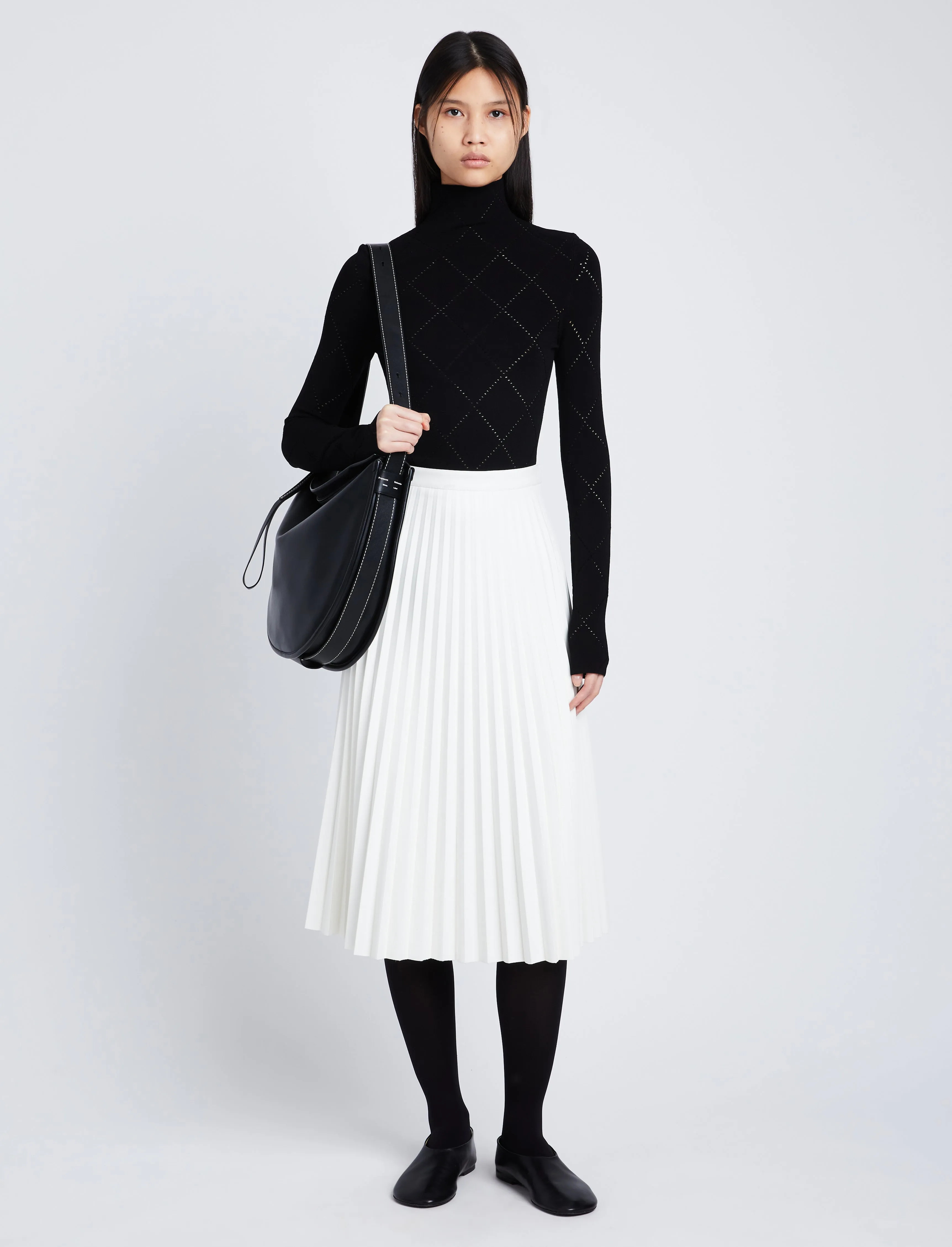 Daphne Pleated Skirt in Faux Leather sold by Proenza Schouler product image thumbnail 2
