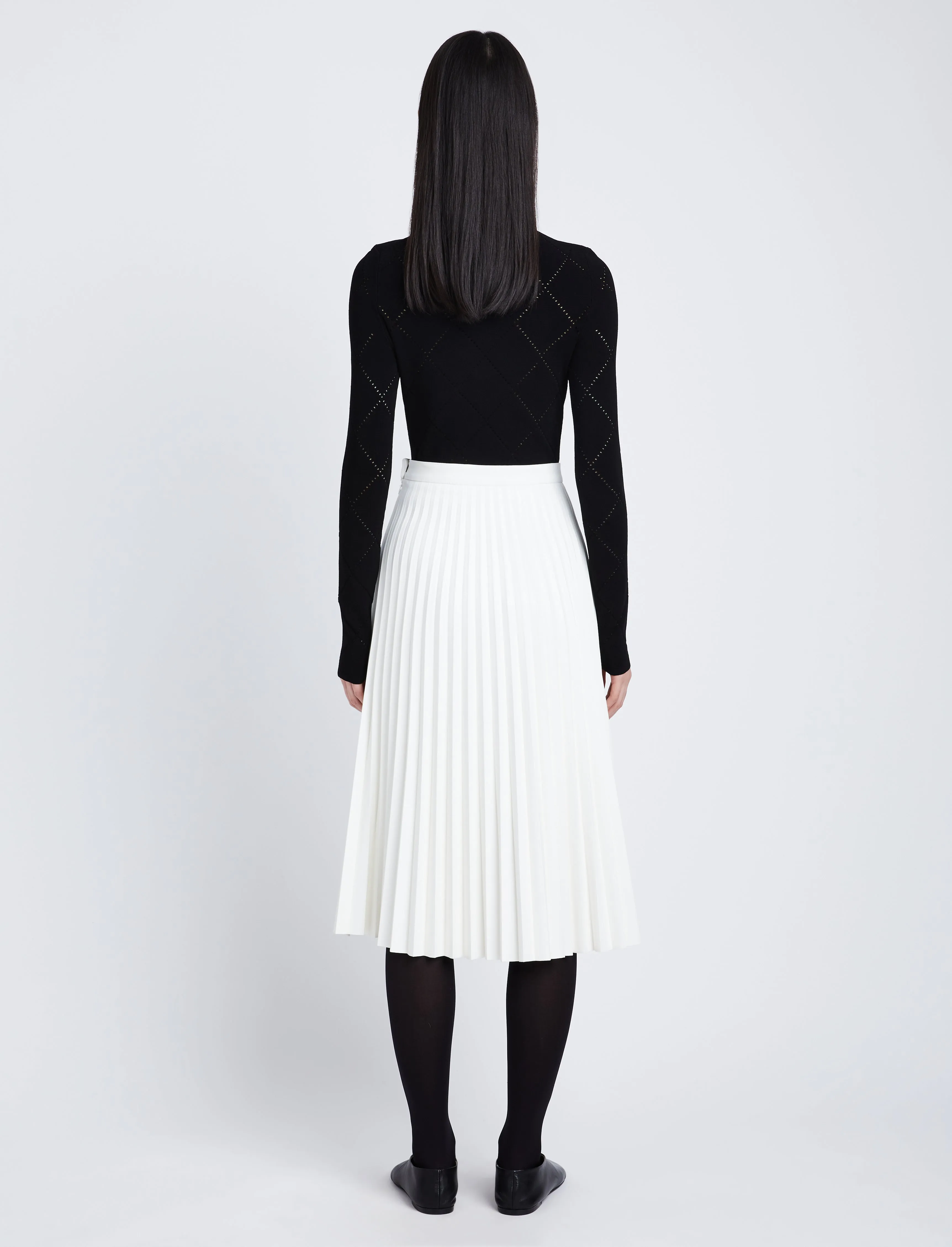 Daphne Pleated Skirt in Faux Leather sold by Proenza Schouler product image thumbnail 4