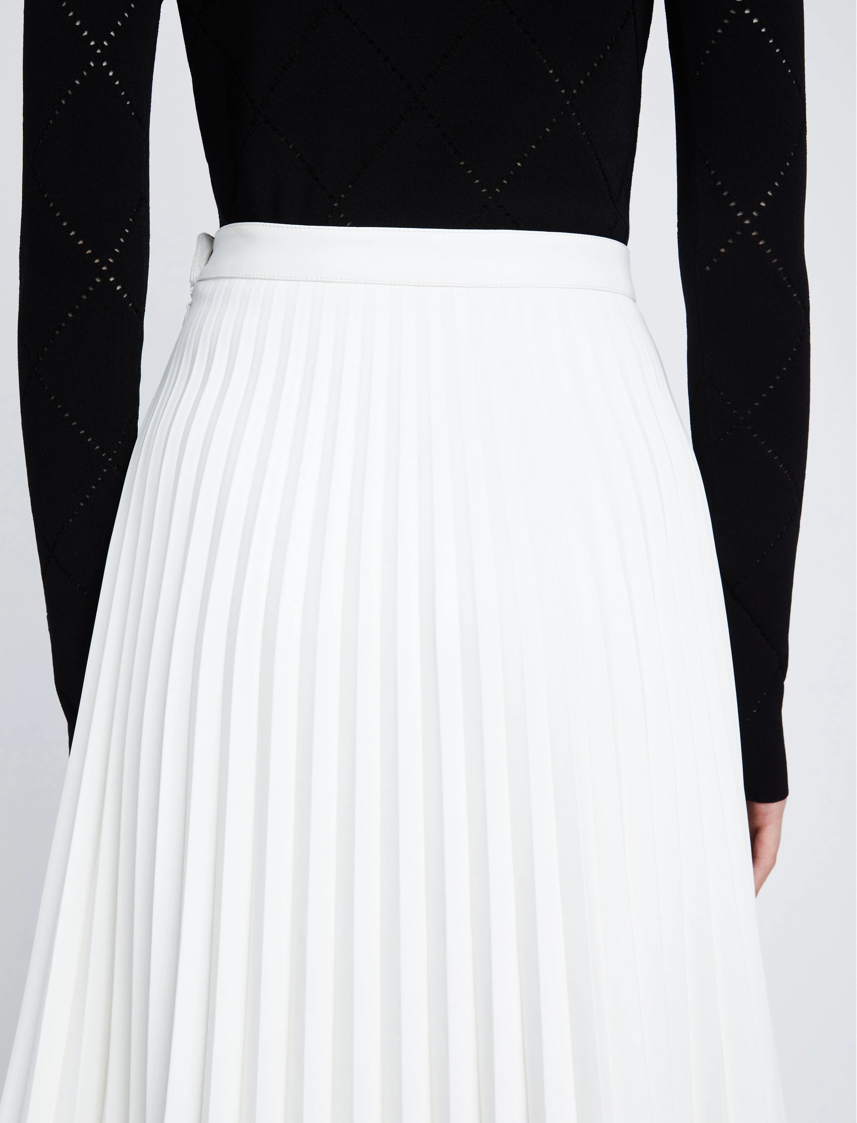 Daphne Pleated Skirt in Faux Leather sold by Proenza Schouler product image thumbnail 5