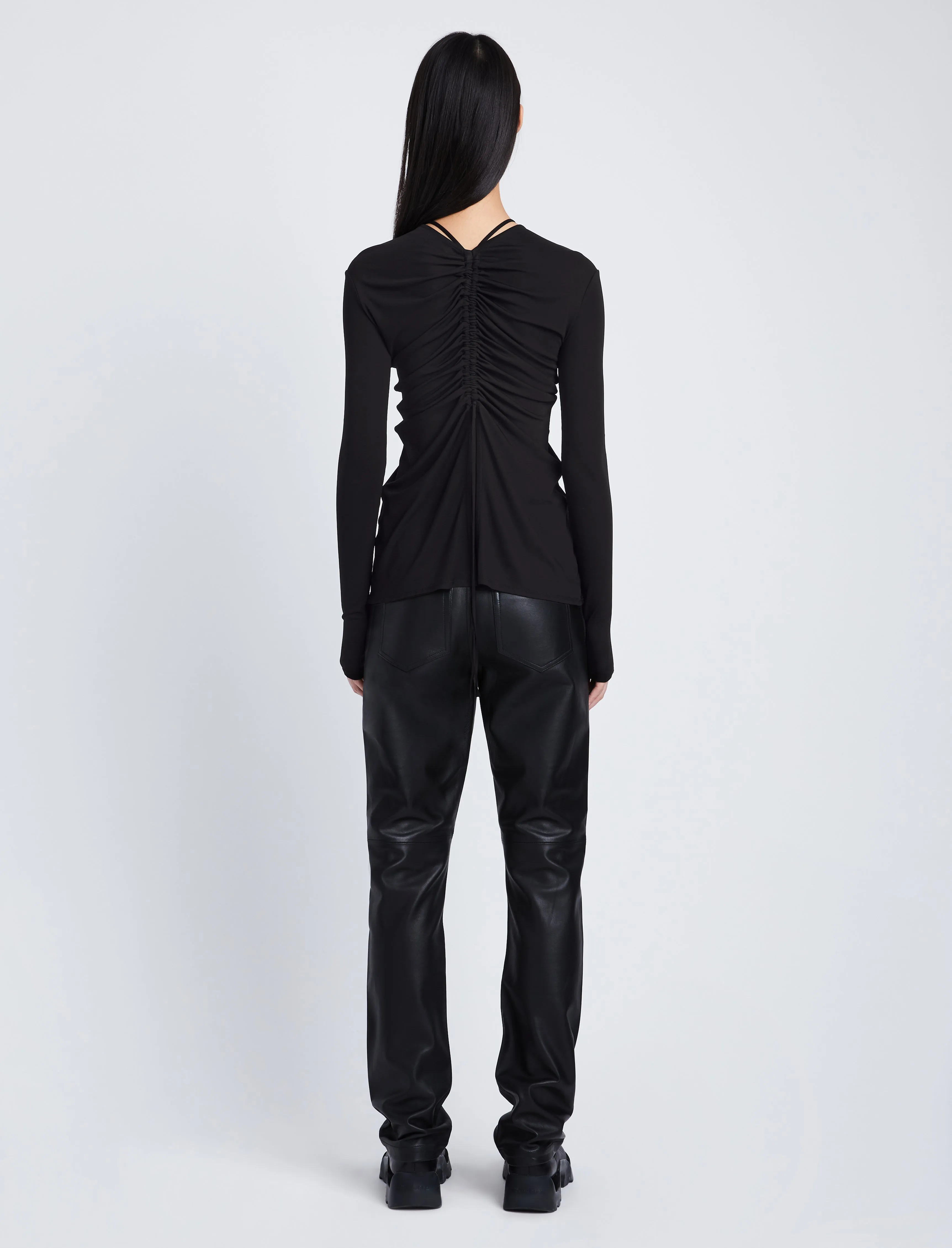 Matte Crepe Long Sleeve Top sold by Proenza Schouler product image thumbnail 5