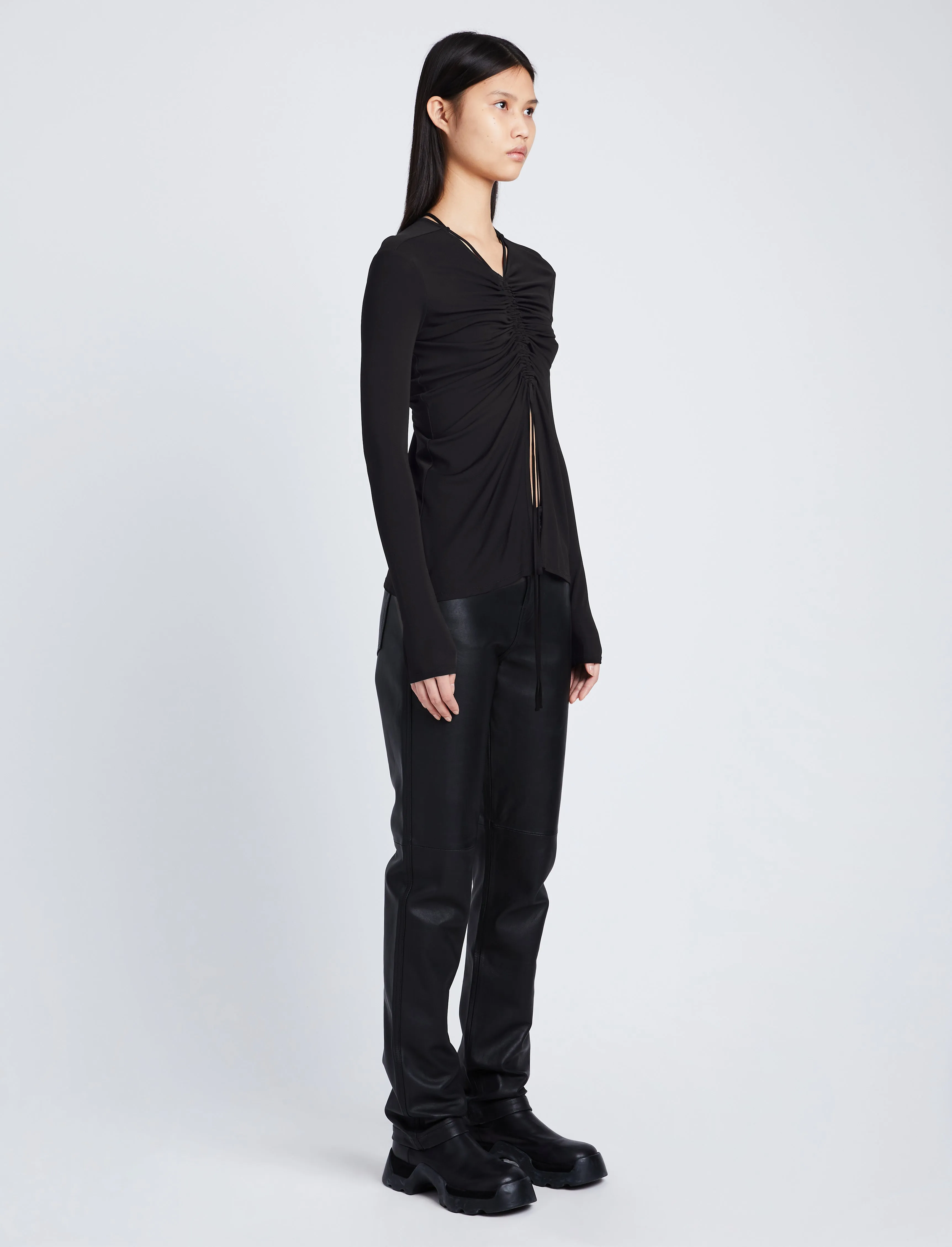 Matte Crepe Long Sleeve Top sold by Proenza Schouler product image thumbnail 4