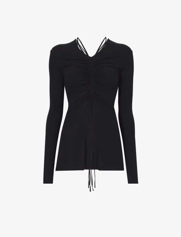 Matte Crepe Long Sleeve Top made by Proenza Schouler