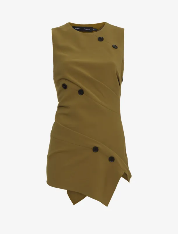 Matte Viscose Crepe Spiral Top made by Proenza Schouler