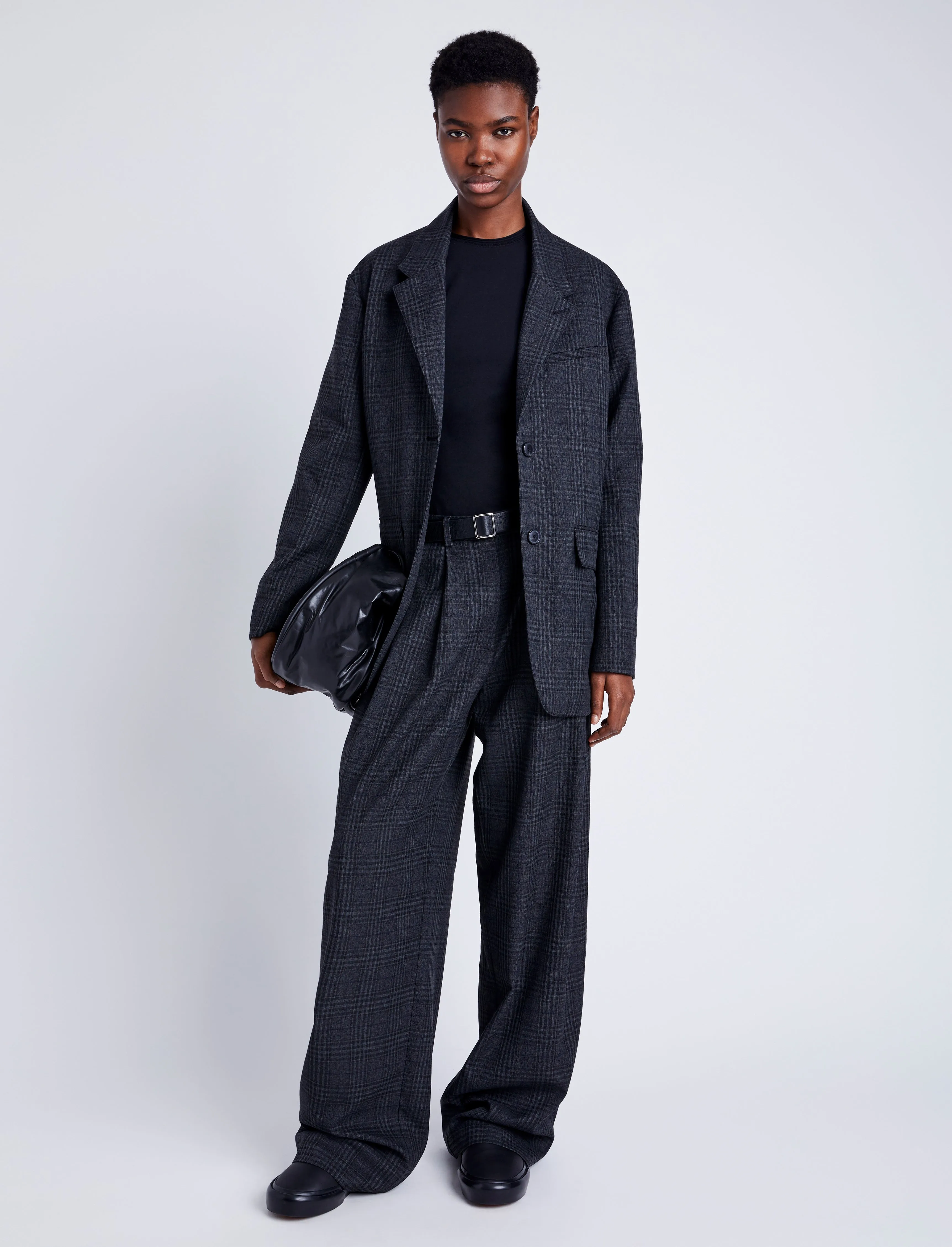Eleanor Pant in Grid Flannel sold by Proenza Schouler product image thumbnail 2
