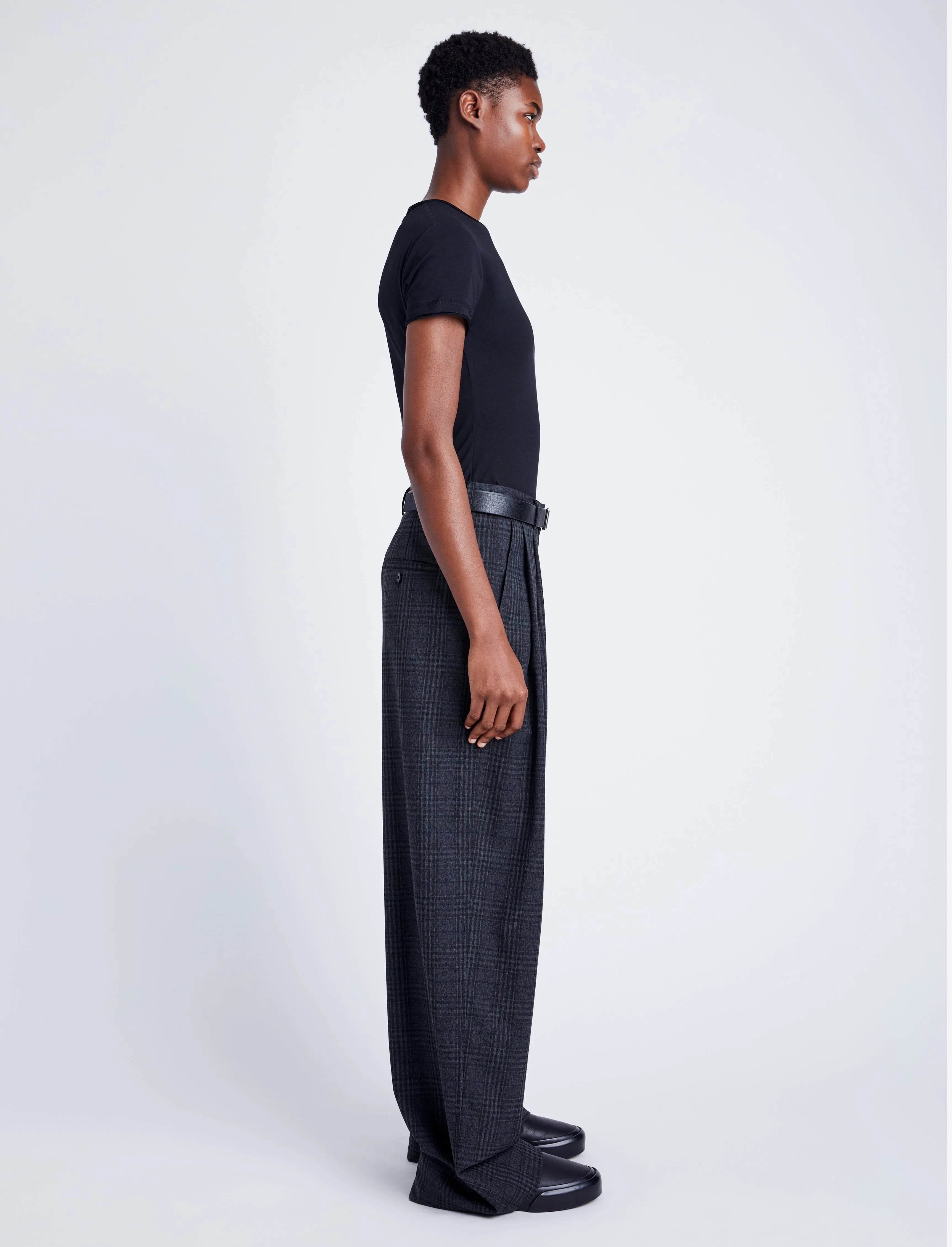 Eleanor Pant in Grid Flannel sold by Proenza Schouler product image thumbnail 3