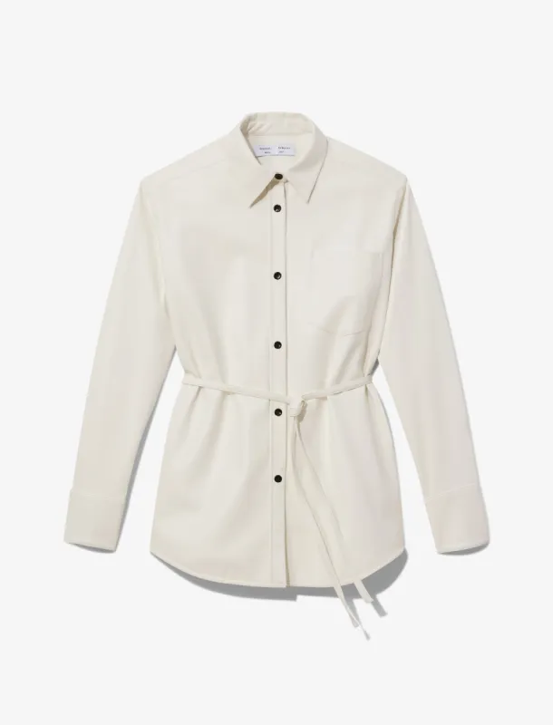 Faux Leather Shirt Jacket made by Proenza Schouler