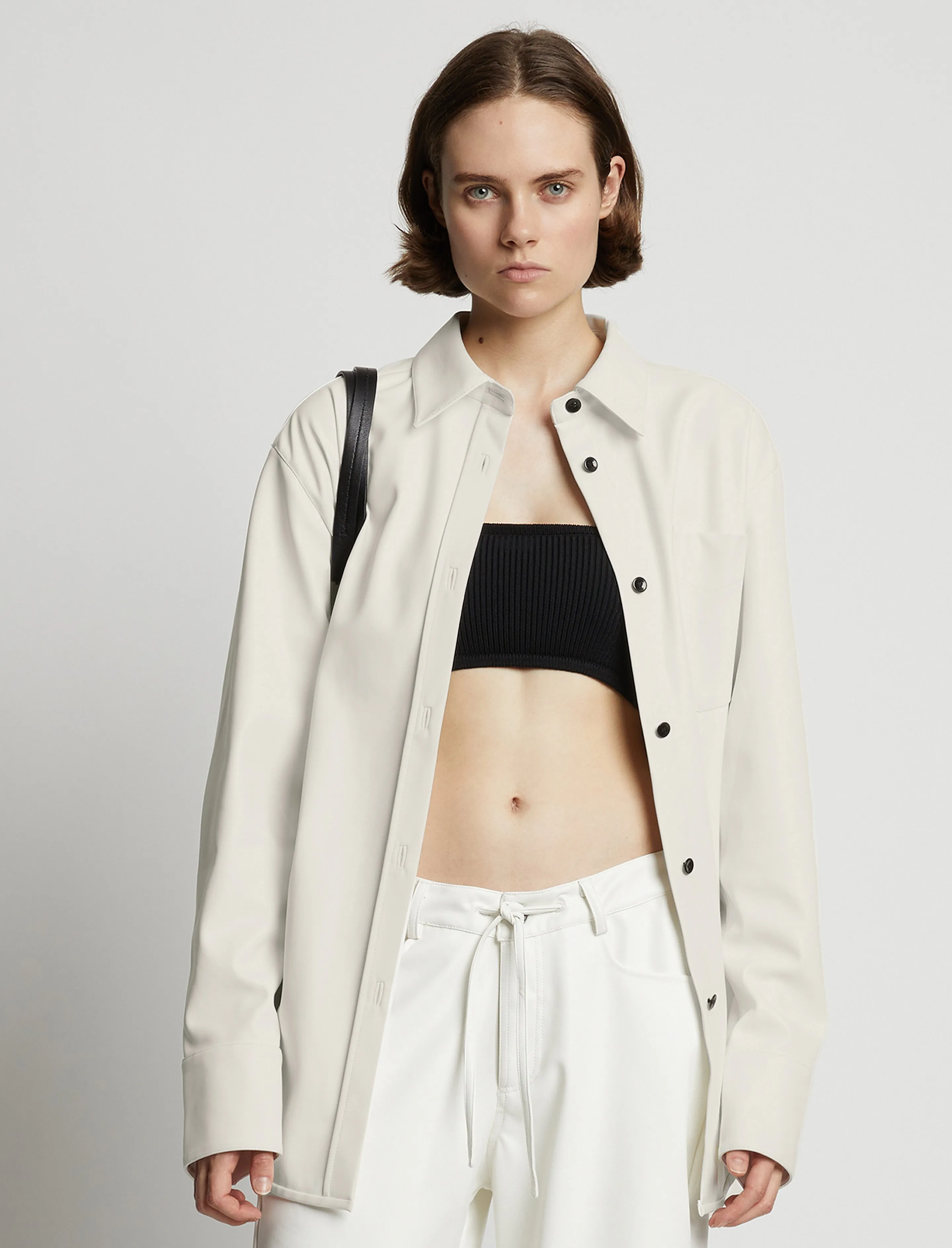 Faux Leather Shirt Jacket sold by Proenza Schouler product image thumbnail 2