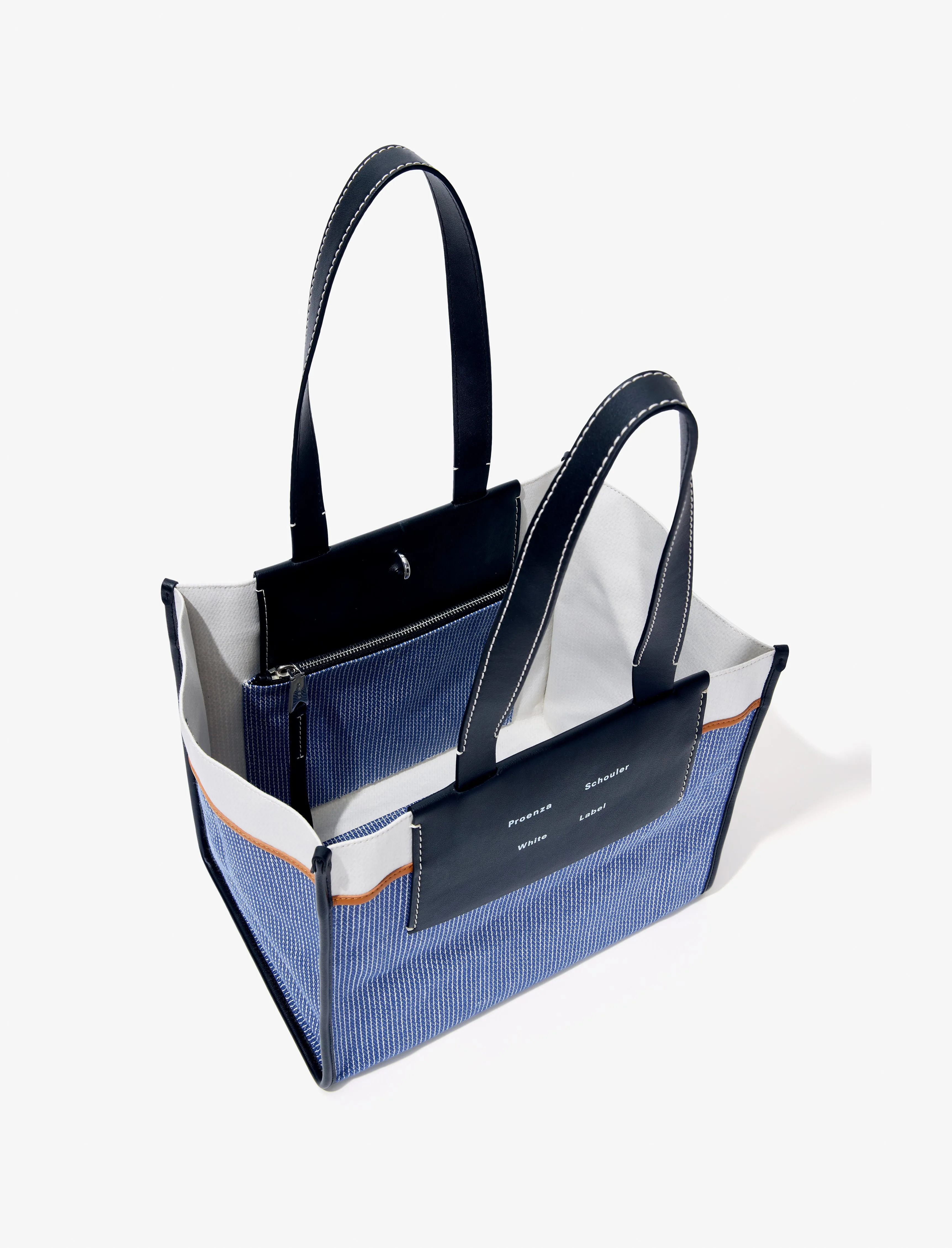 Large Pinstripe Morris Tote in Canvas sold by Proenza Schouler product image thumbnail 5