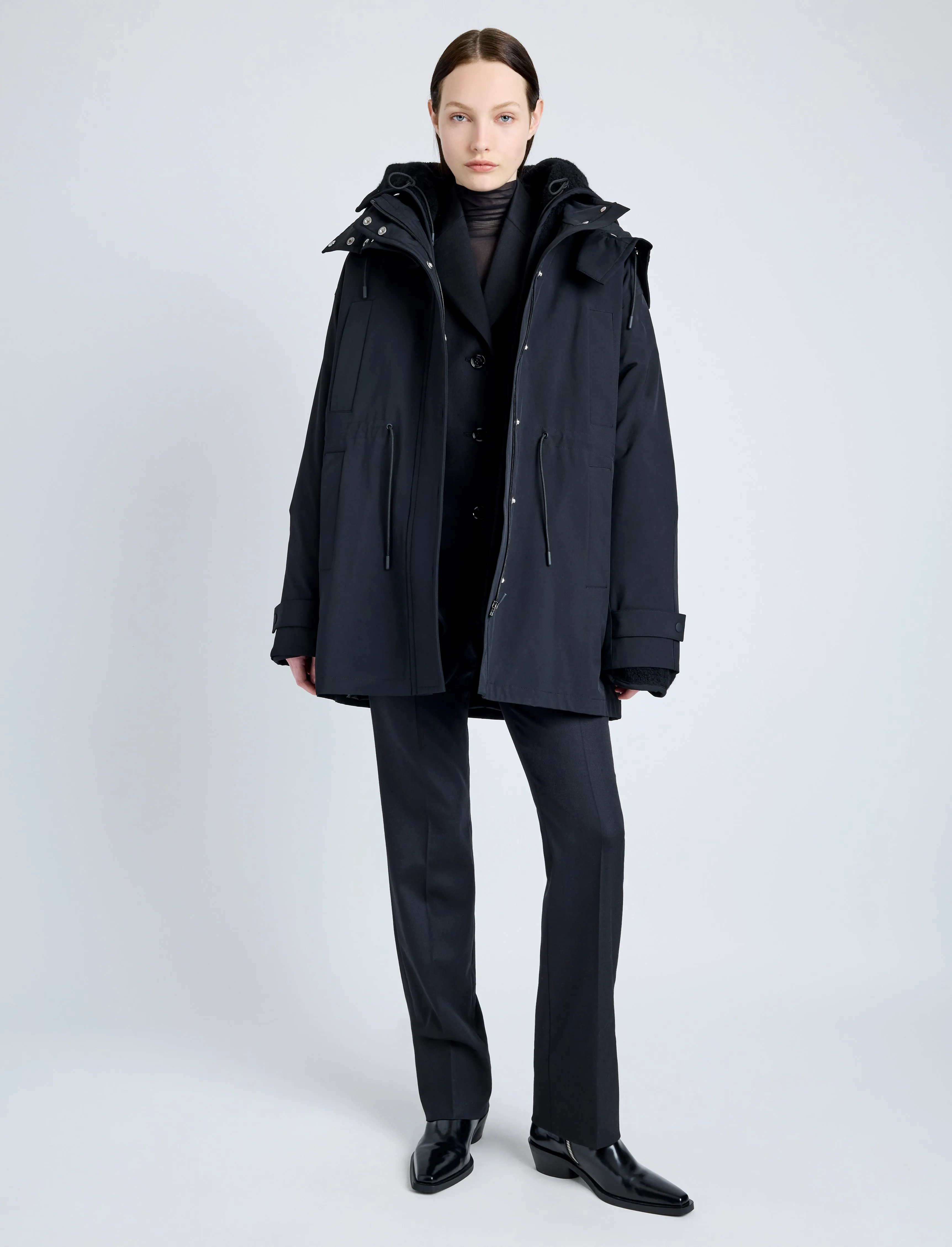 Wilder Coat in Stretch Nylon with Fleece Lining sold by Proenza Schouler product image thumbnail 3