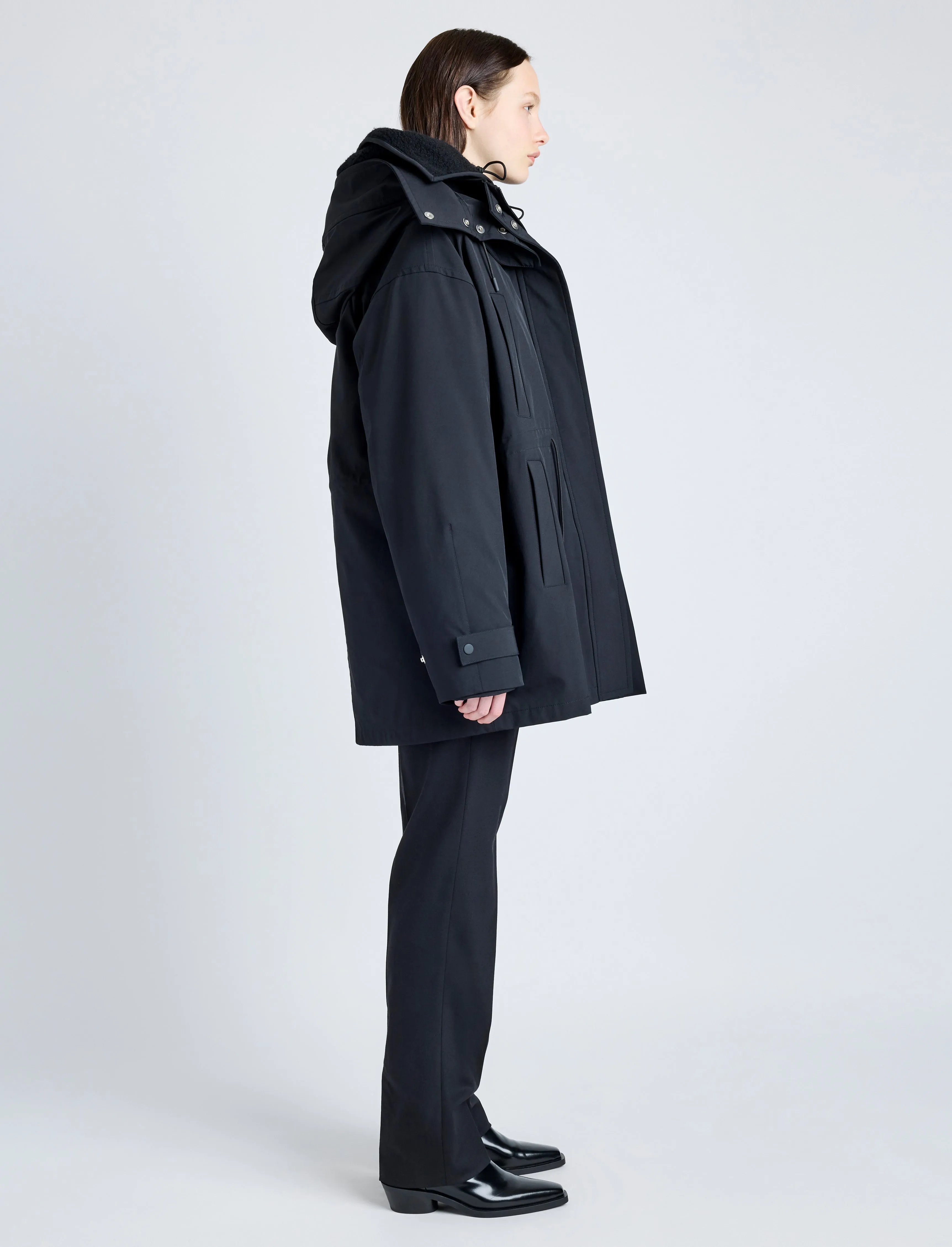 Wilder Coat in Stretch Nylon with Fleece Lining sold by Proenza Schouler product image thumbnail 4