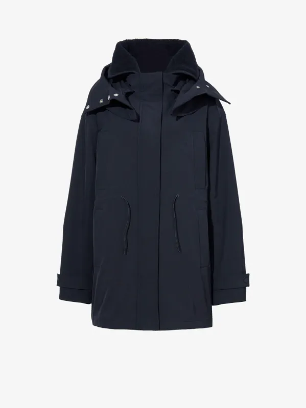 Wilder Coat in Stretch Nylon with Fleece Lining sold by Proenza Schouler