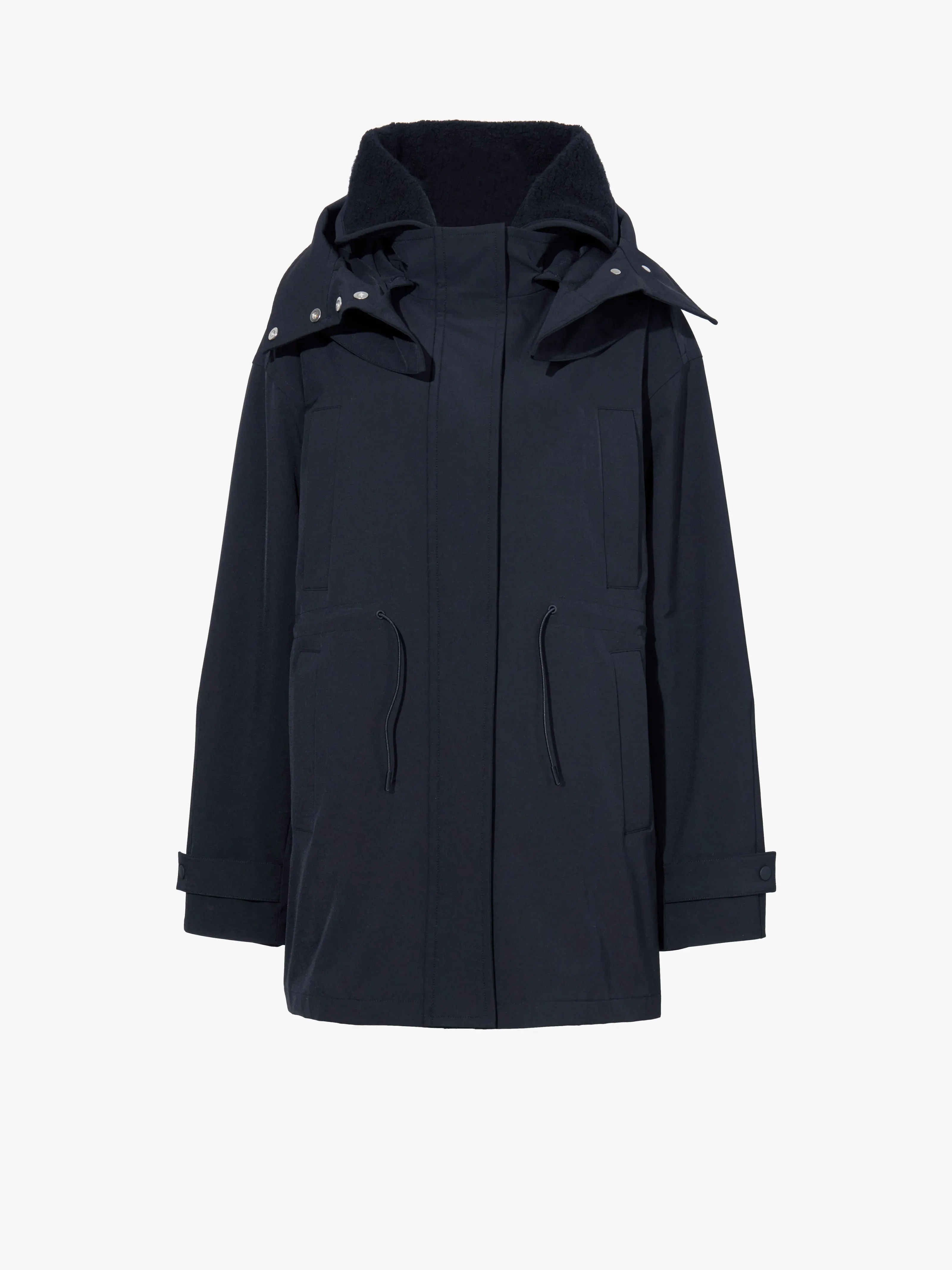 Wilder Coat in Stretch Nylon with Fleece Lining sold by Proenza Schouler