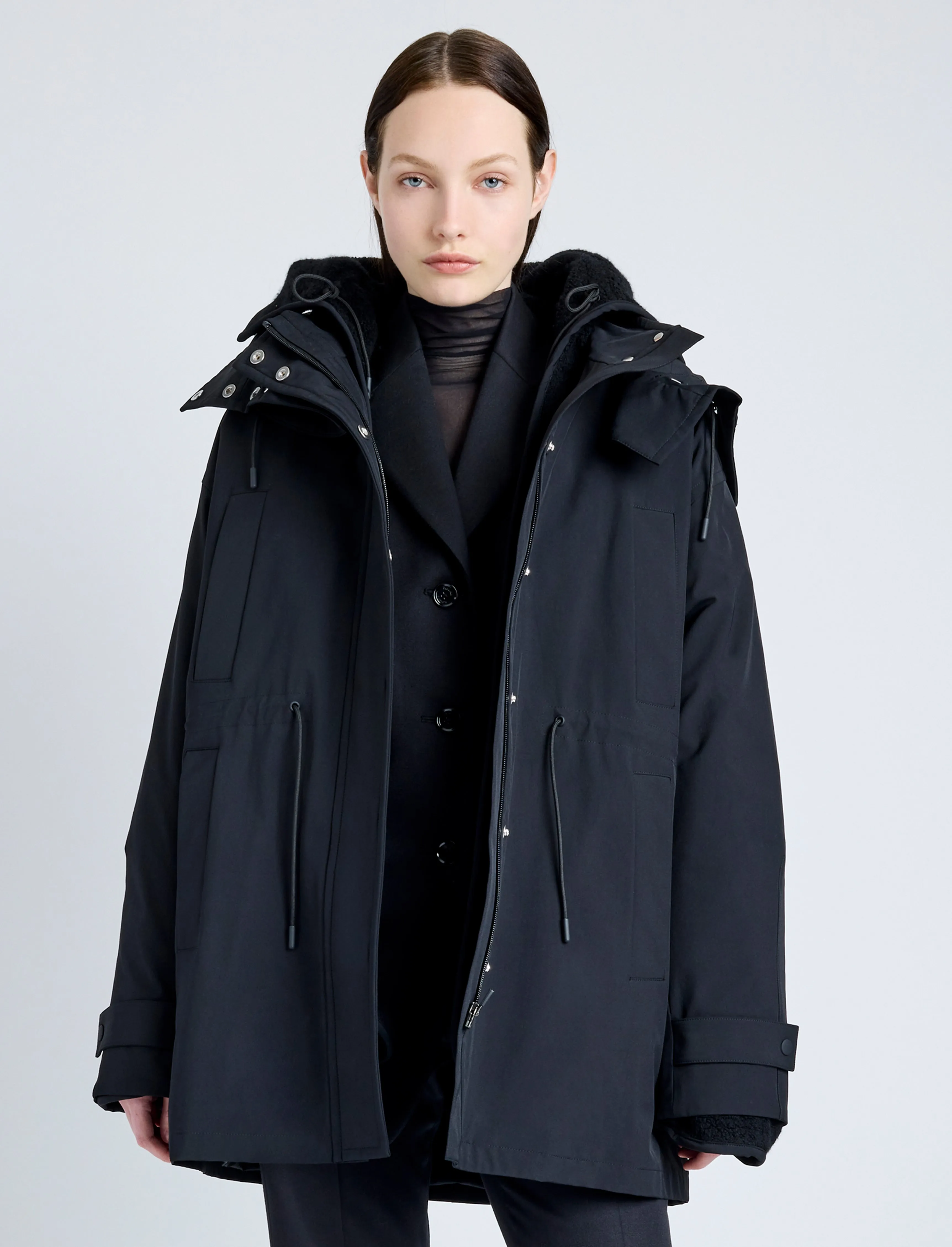 Wilder Coat in Stretch Nylon with Fleece Lining sold by Proenza Schouler product image thumbnail 2
