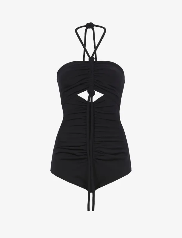 Compact Jersey Ruched Bodysuit made by Proenza Schouler