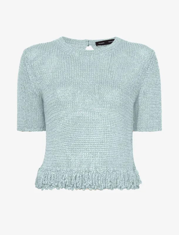 Ribbon Crochet Fringe Top made by Proenza Schouler