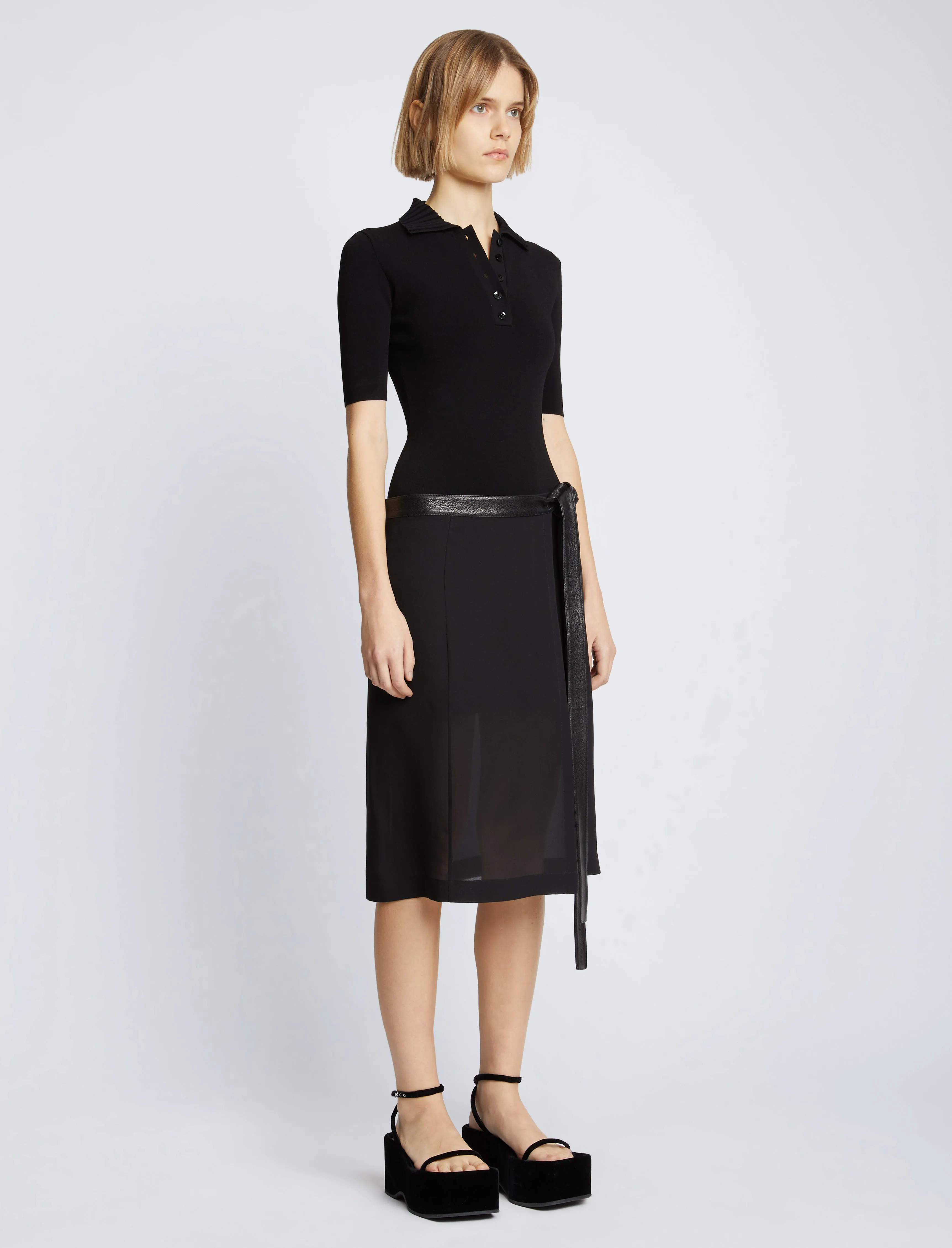 Crepe Chiffon Wrap Skirt sold by Proenza Schouler product image thumbnail 3