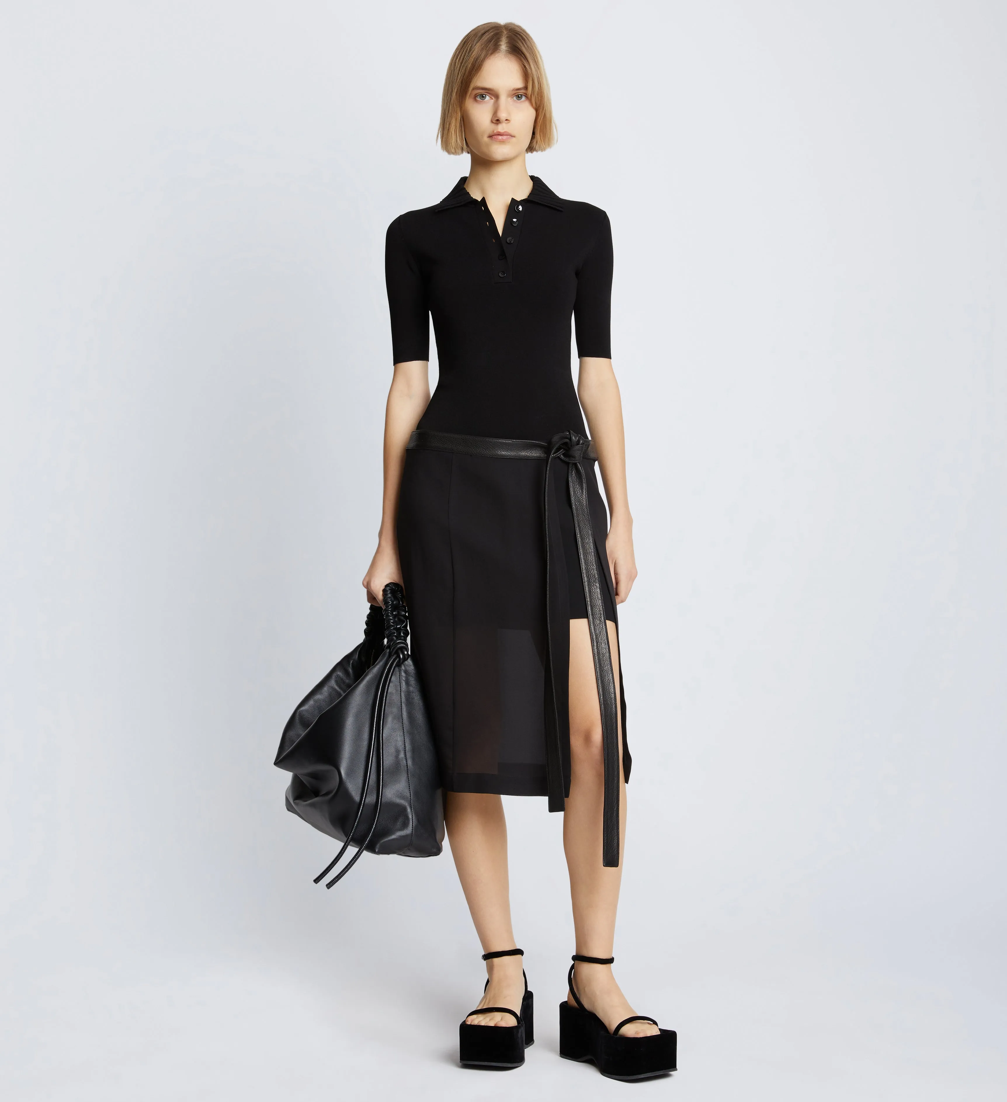 Crepe Chiffon Wrap Skirt sold by Proenza Schouler product image thumbnail 2