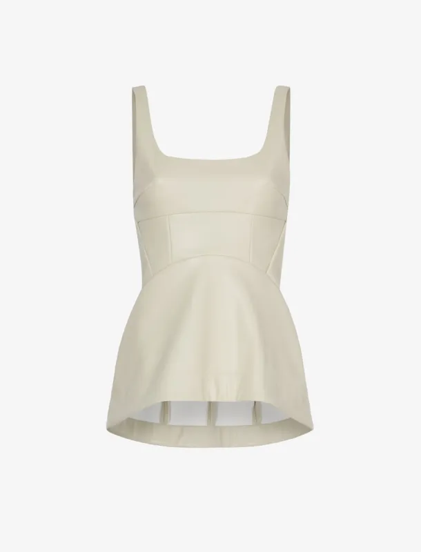 Faux Leather Bustier Top made by Proenza Schouler