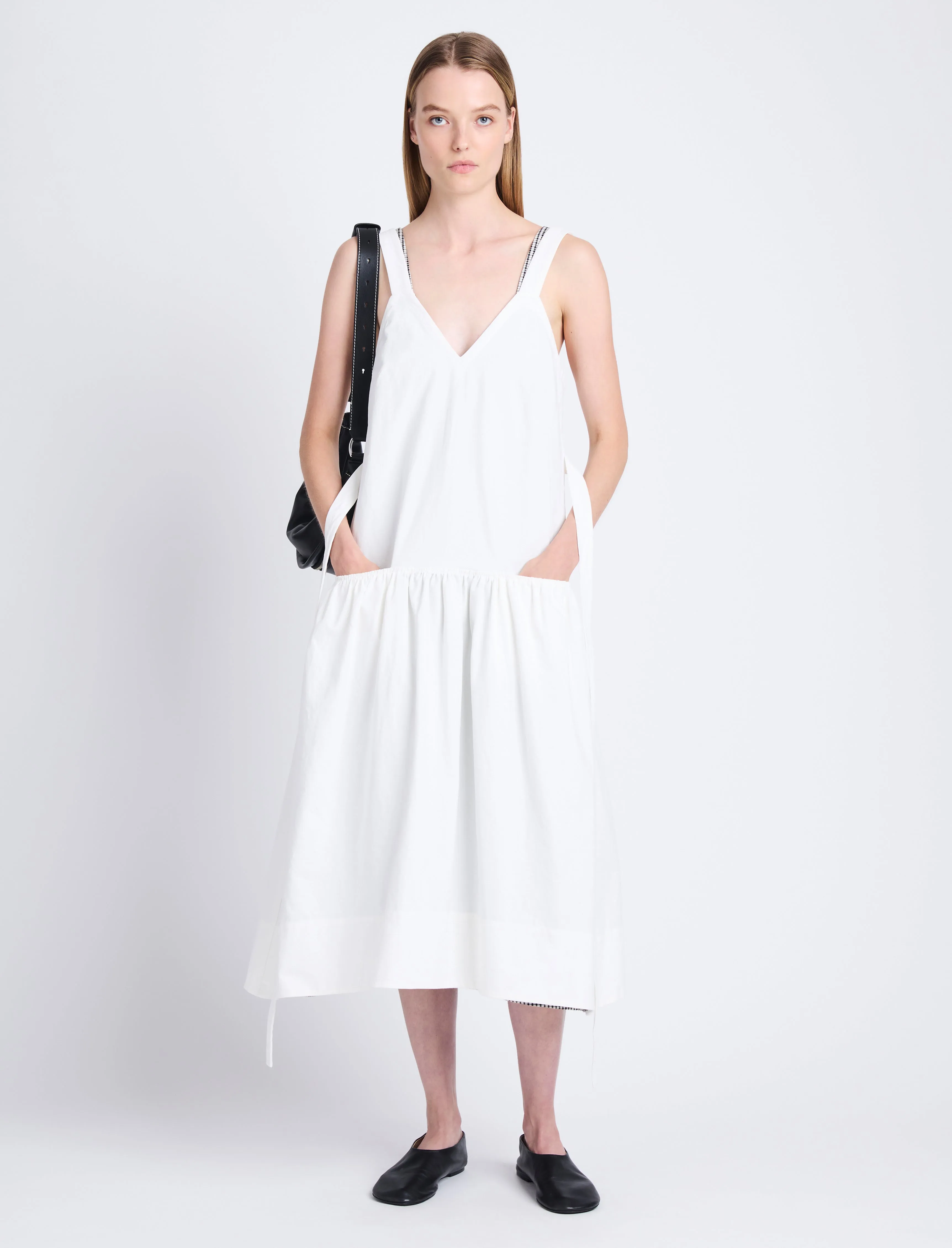 Sasha Dress in Solid Crinkle Cotton sold by Proenza Schouler product image thumbnail 2