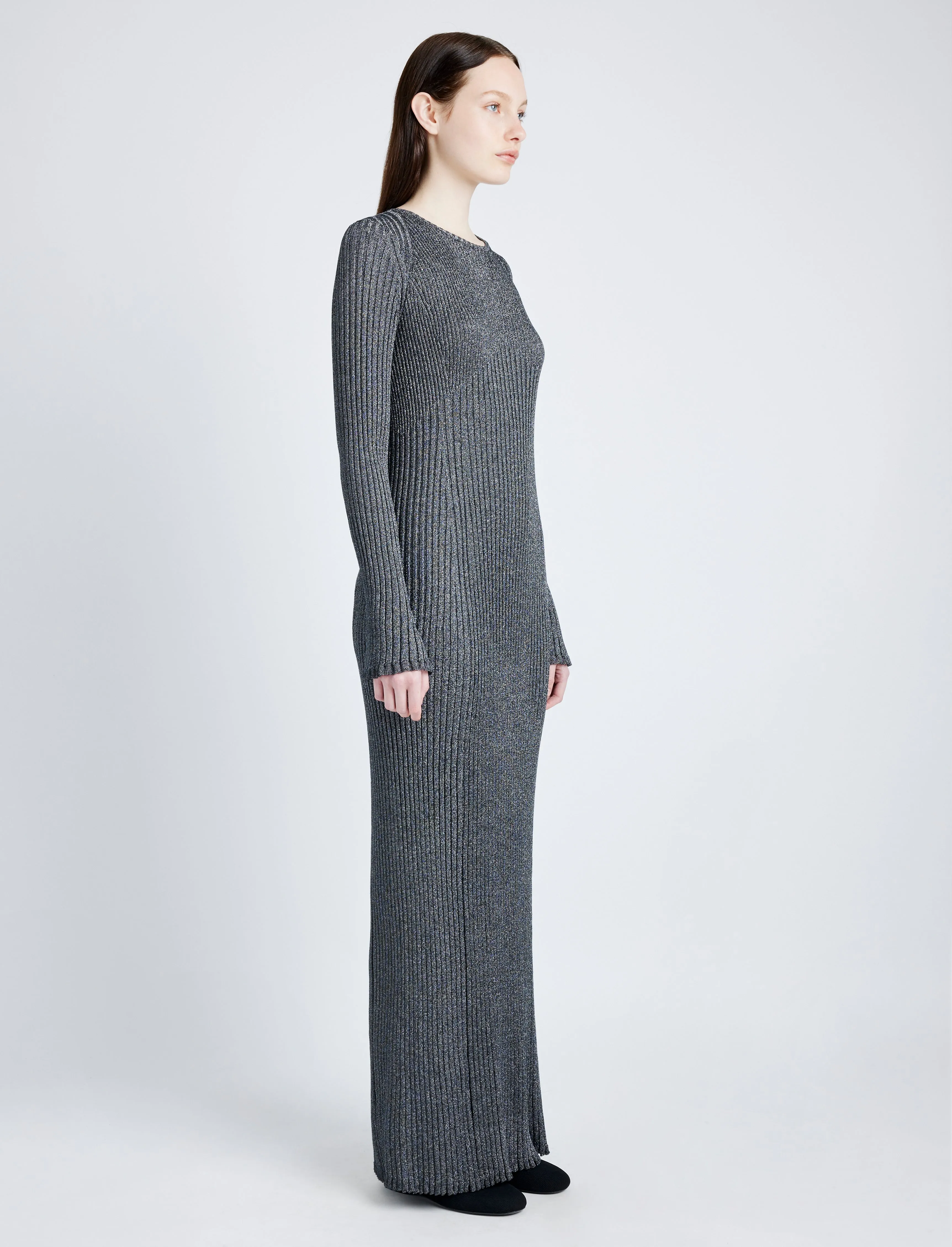 Joni Dress in Metallic Rib sold by Proenza Schouler product image thumbnail 3