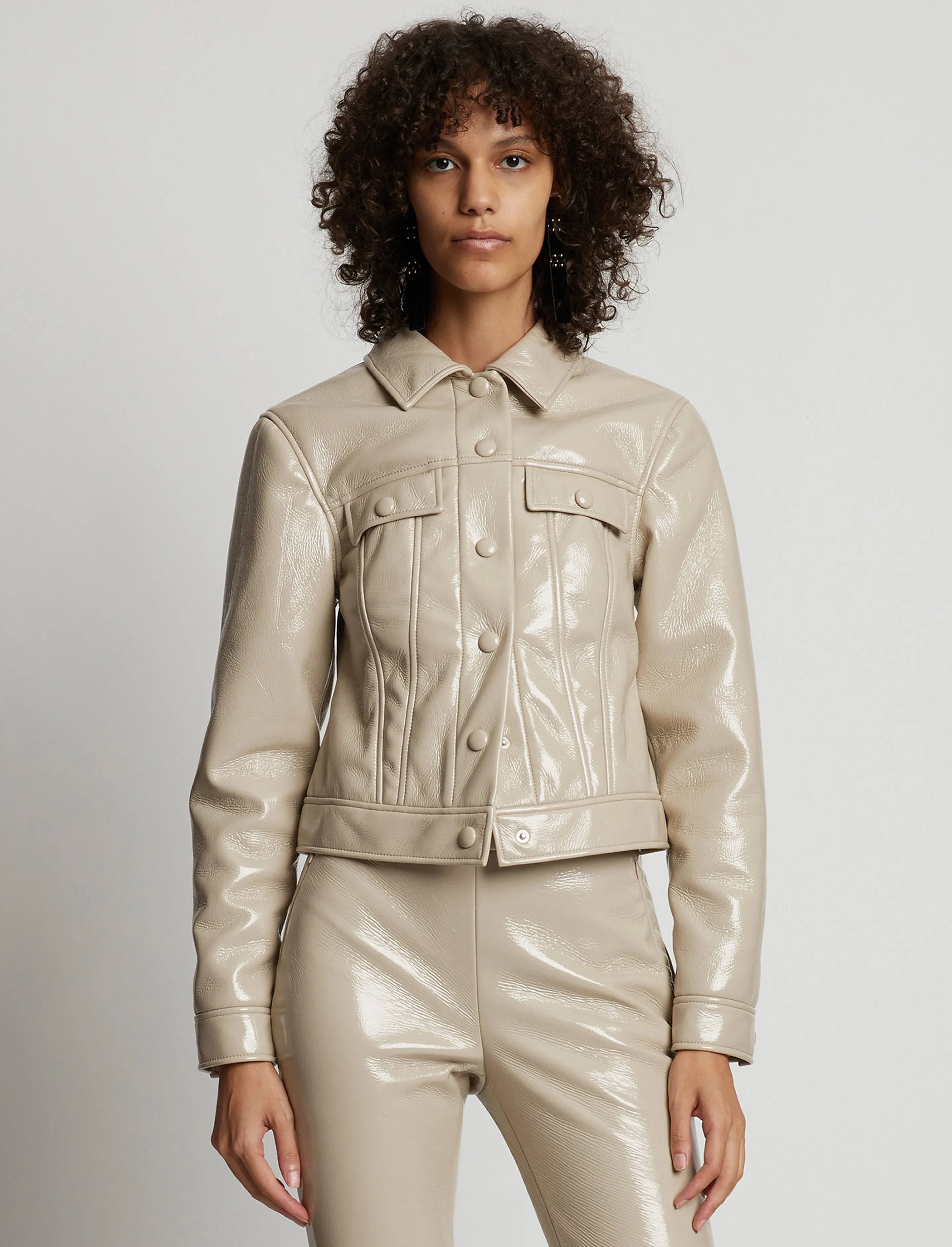 Vinyl Cropped Jacket sold by Proenza Schouler product image thumbnail 2