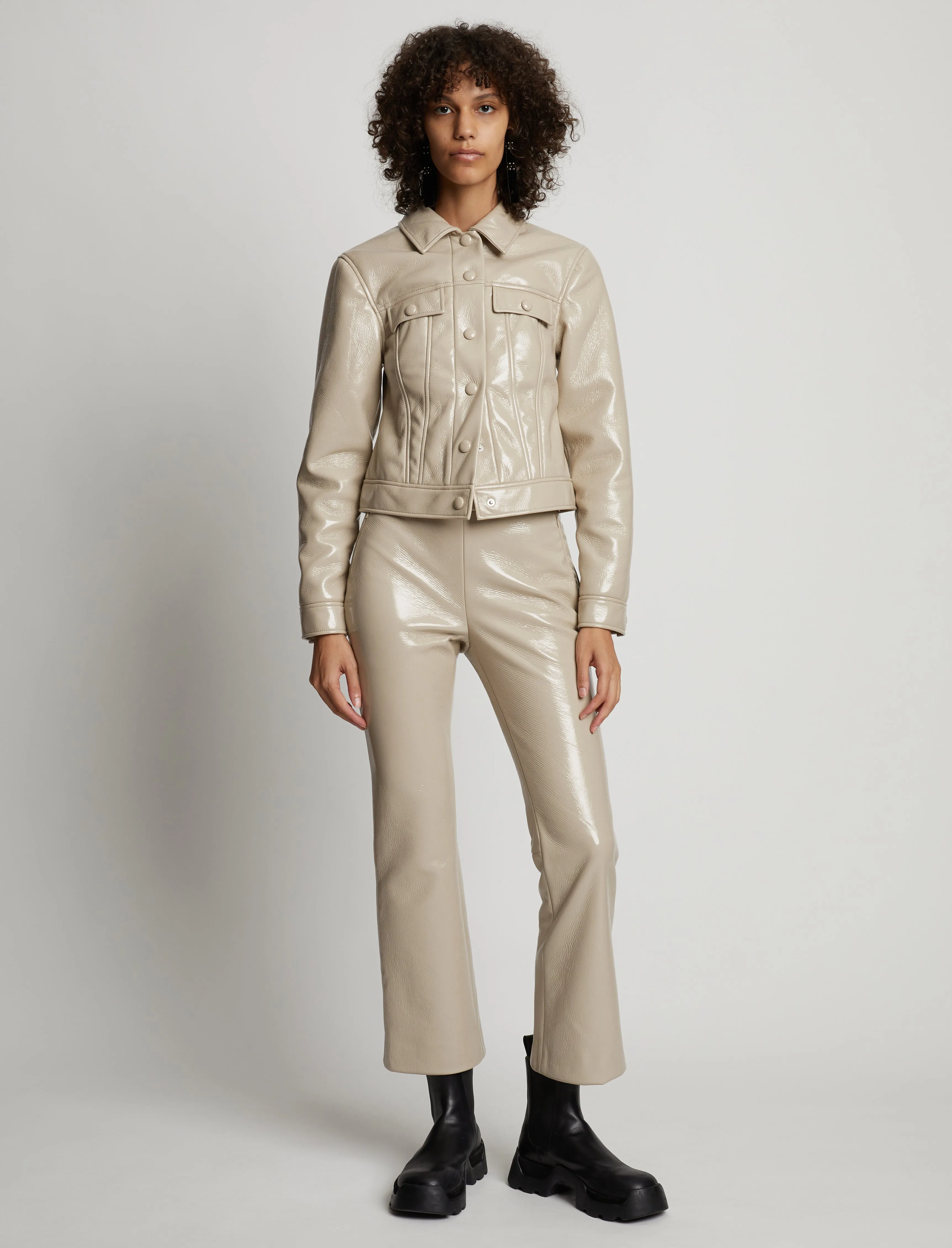 Vinyl Cropped Jacket sold by Proenza Schouler product image thumbnail 3