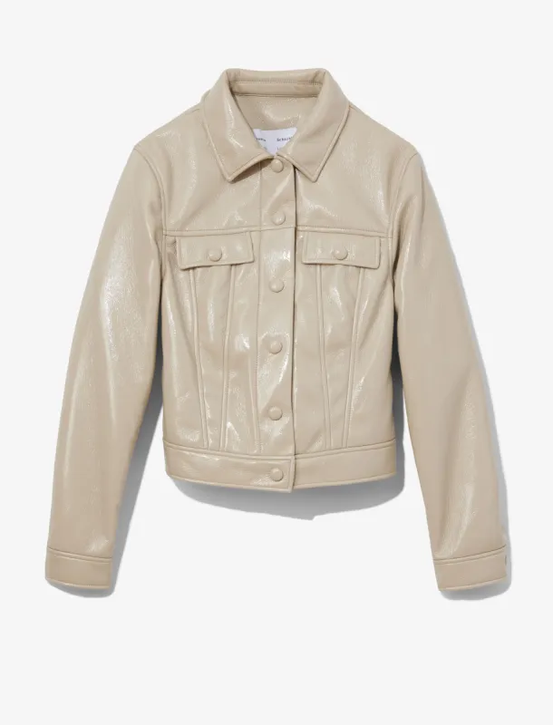 Vinyl Cropped Jacket made by Proenza Schouler