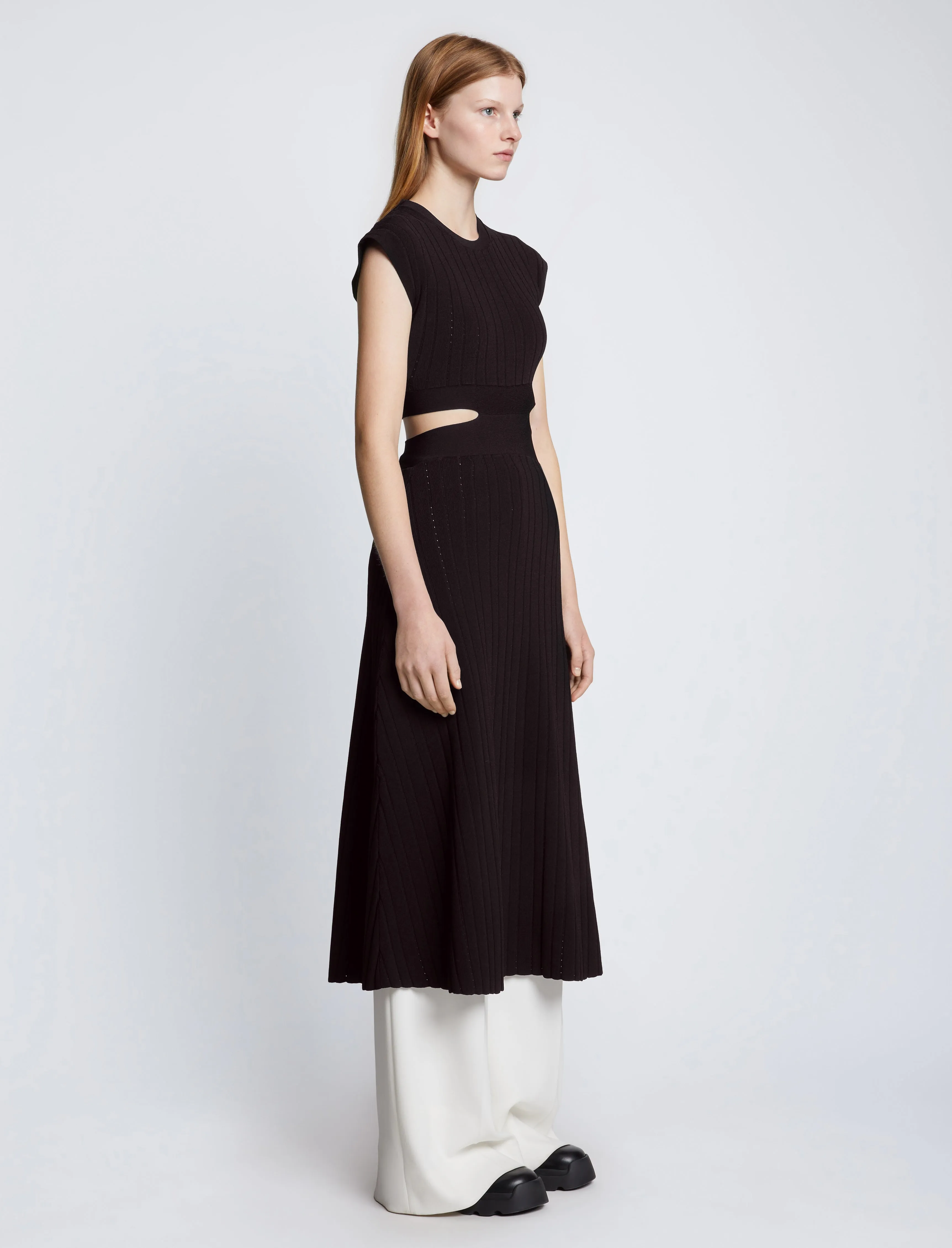 Pointelle Rib Cut Out Knit Dress sold by Proenza Schouler product image thumbnail 3