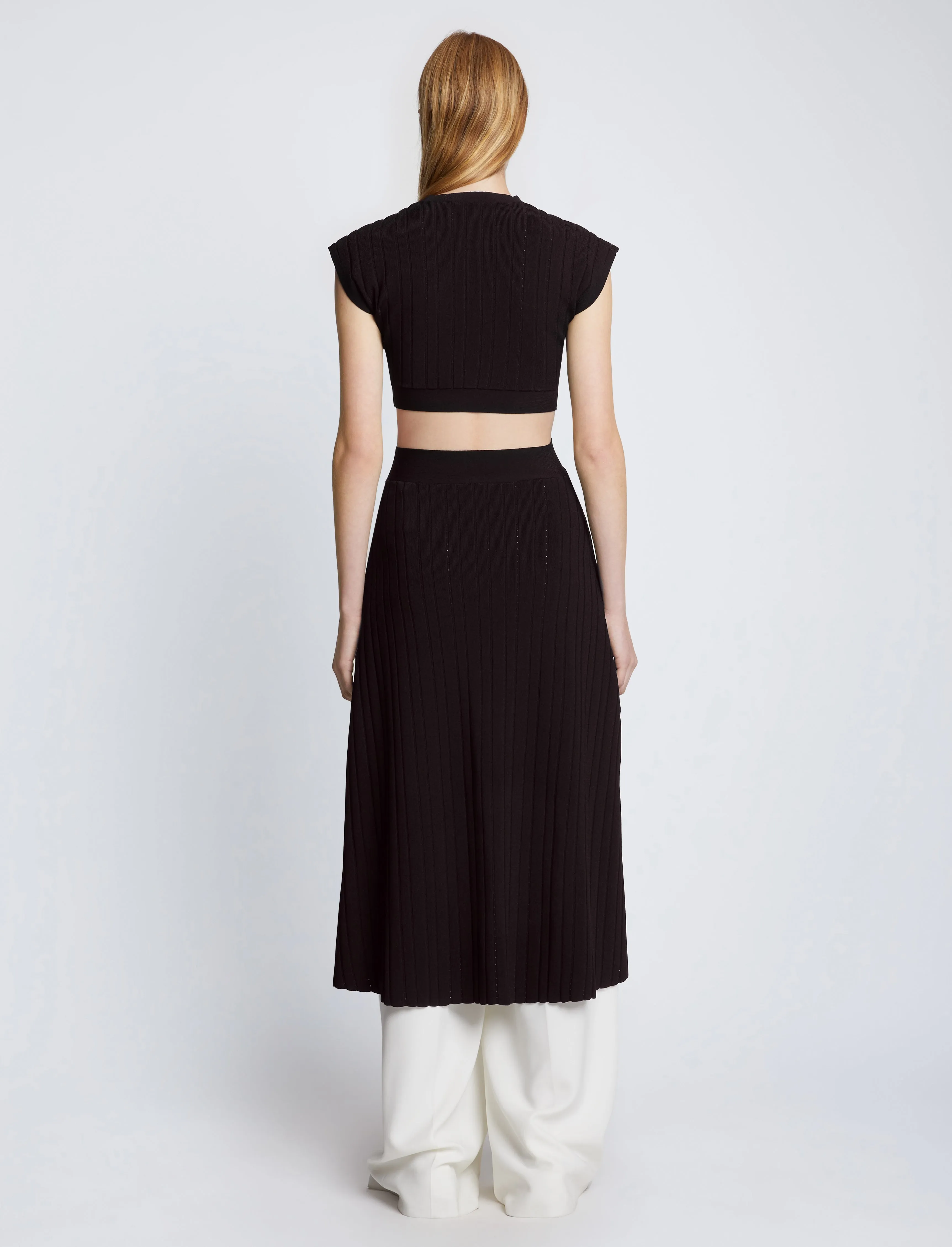 Pointelle Rib Cut Out Knit Dress sold by Proenza Schouler product image thumbnail 4