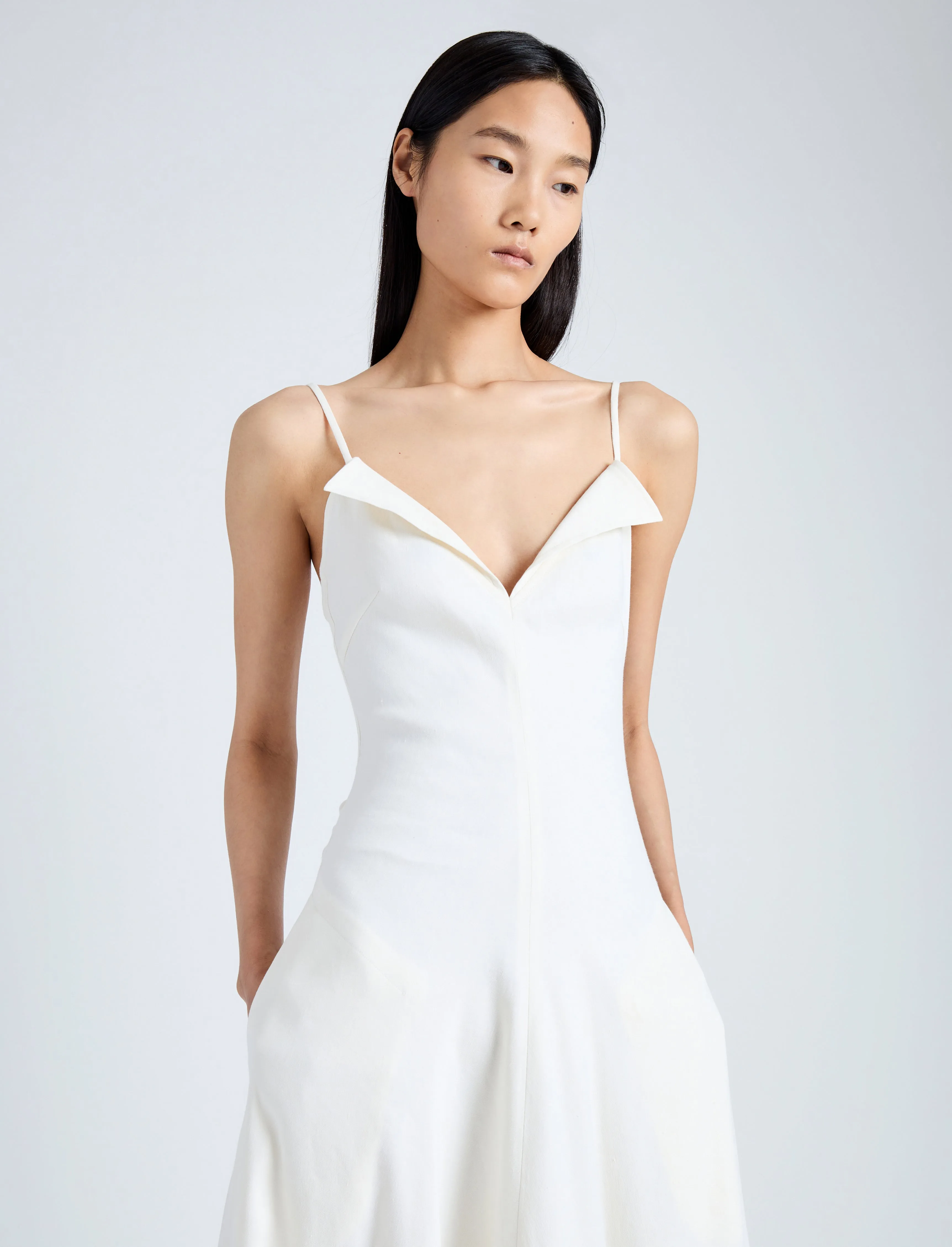 Ruby Dress in Eco Stretch Linen Viscose sold by Proenza Schouler product image thumbnail 5