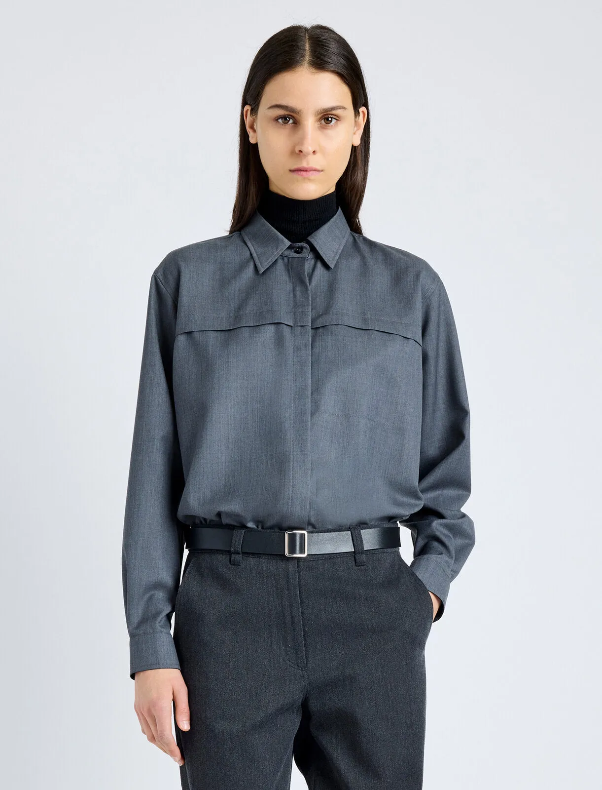 Rose Shirt in Fine Wool sold by Proenza Schouler product image thumbnail 2
