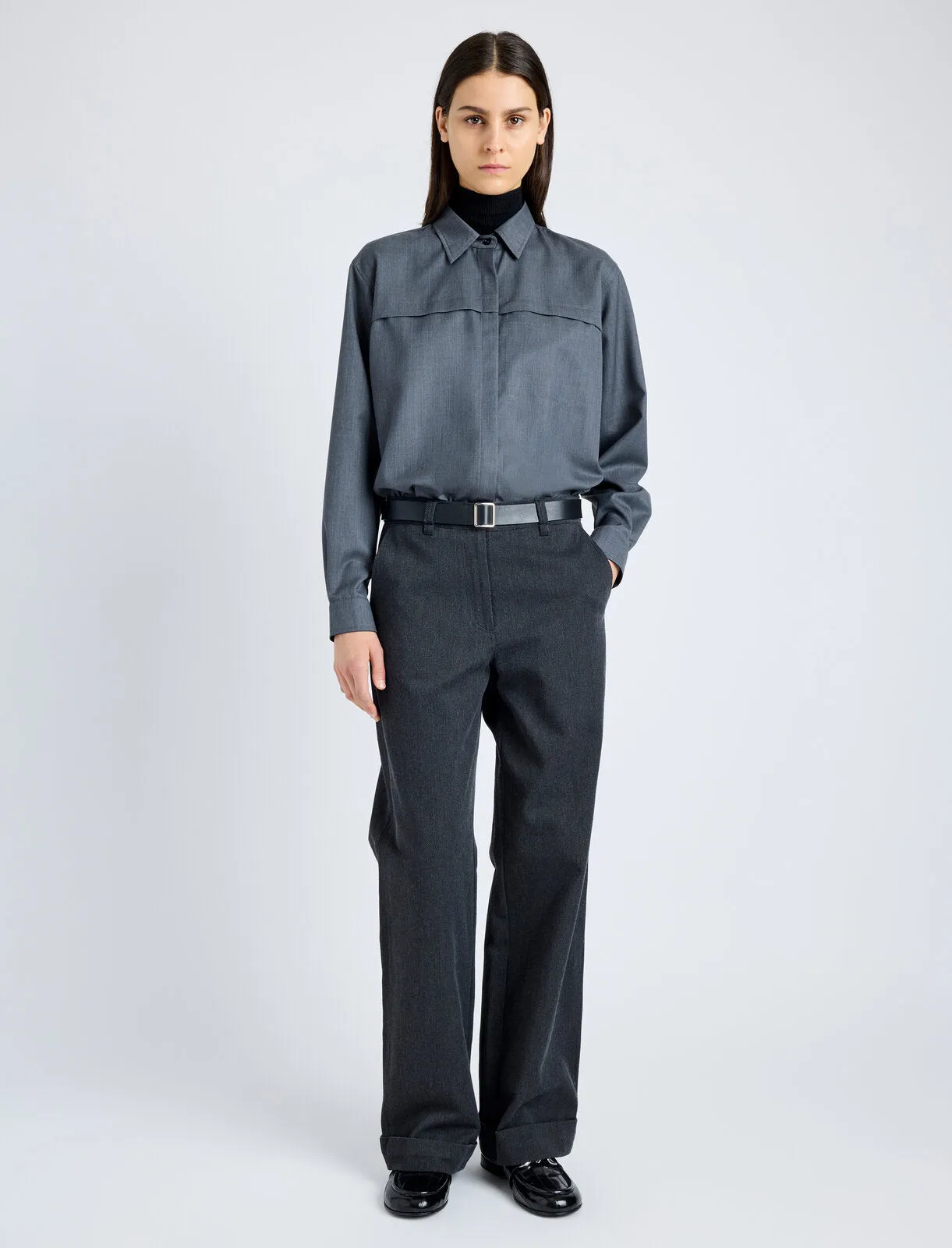 Rose Shirt in Fine Wool sold by Proenza Schouler product image thumbnail 3