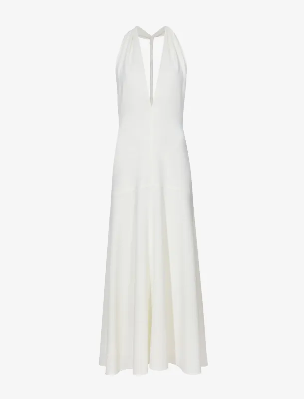 Matte Double Crepe Twist Back V-Neck Dress made by Proenza Schouler