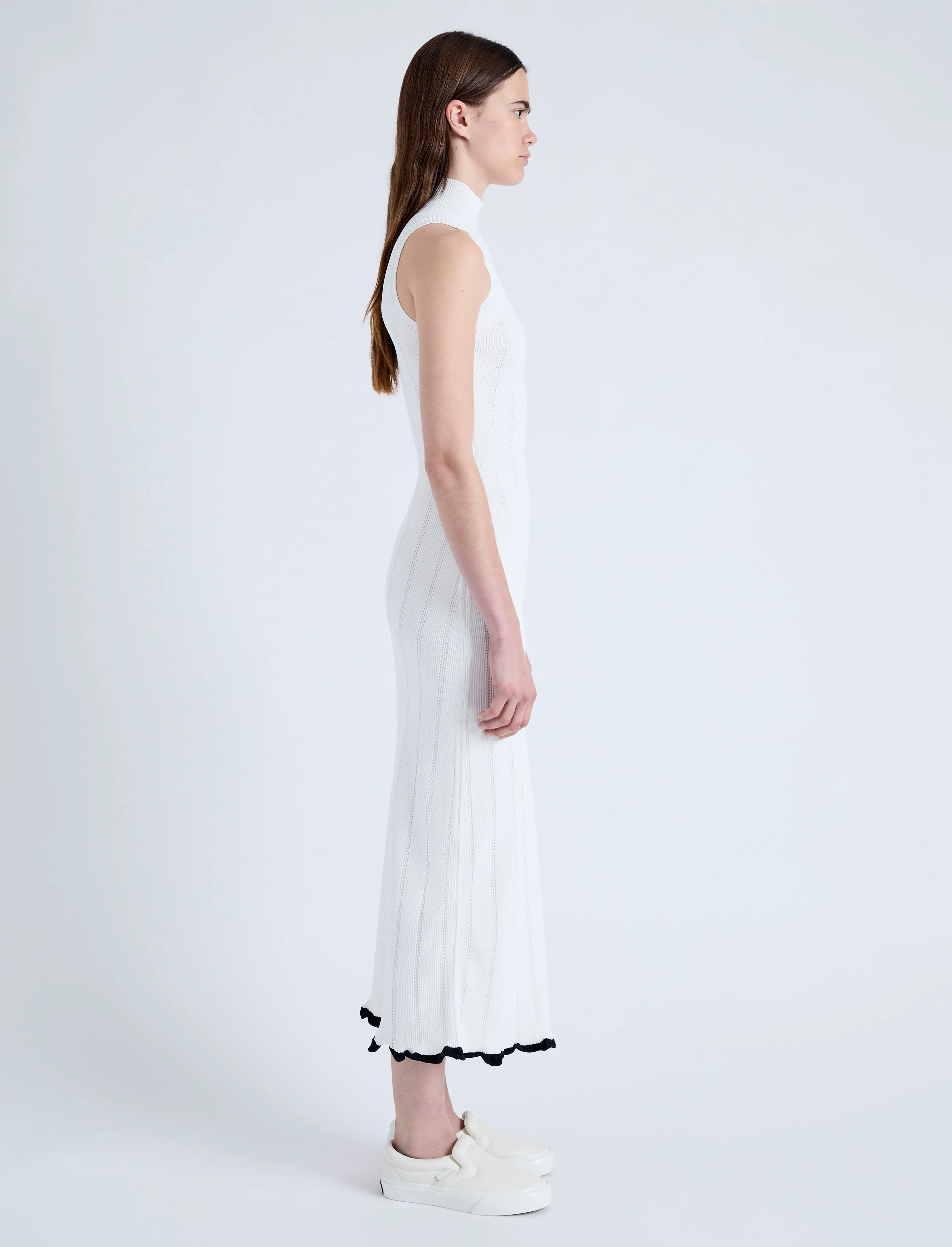 Kim Knit Dress in Compact Pointelle Rib sold by Proenza Schouler product image thumbnail 3