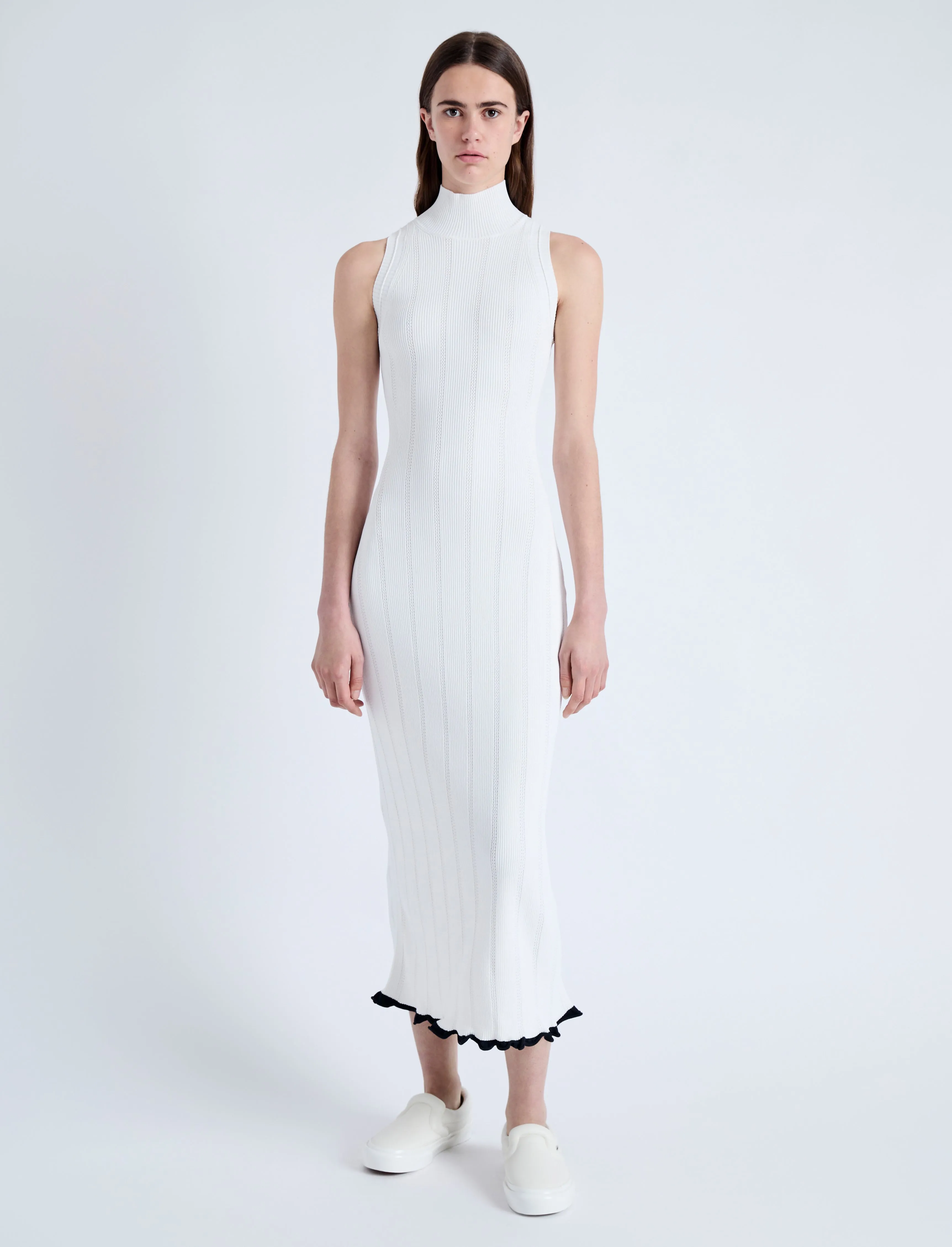 Kim Knit Dress in Compact Pointelle Rib sold by Proenza Schouler product image thumbnail 2
