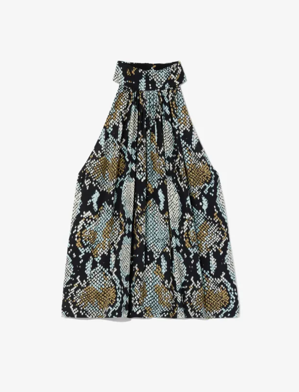 Printed Snake Crepe De Chine Top made by Proenza Schouler