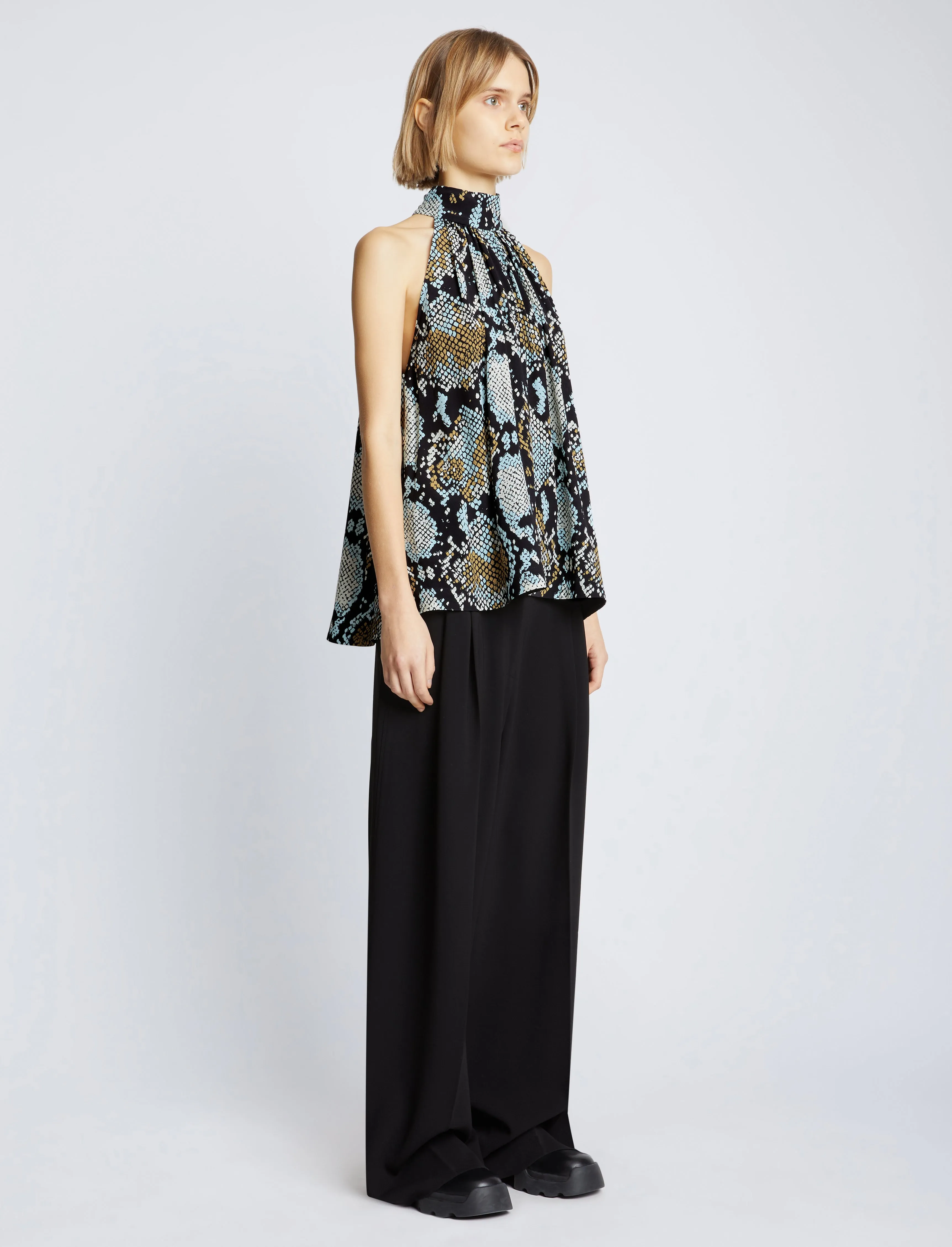 Printed Snake Crepe De Chine Top sold by Proenza Schouler product image thumbnail 4