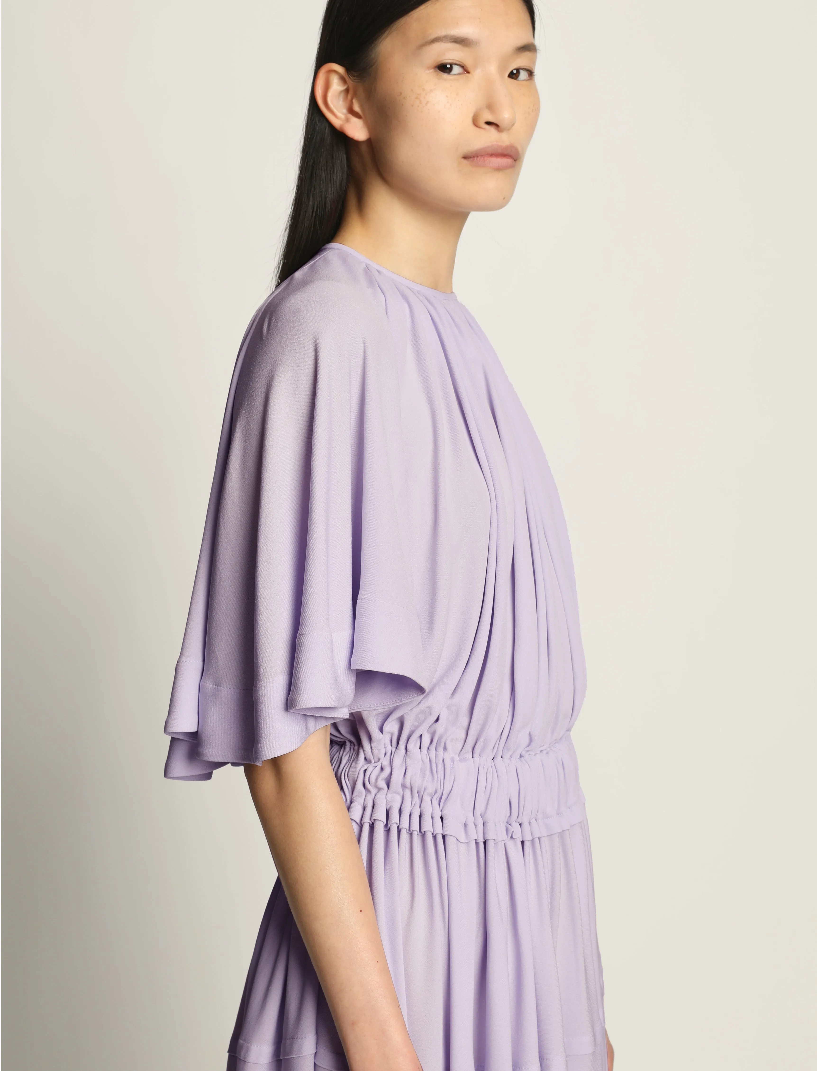 Viscose Crepe Gathered Jersey Dress - LAVENDER sold by Proenza Schouler product image thumbnail 5