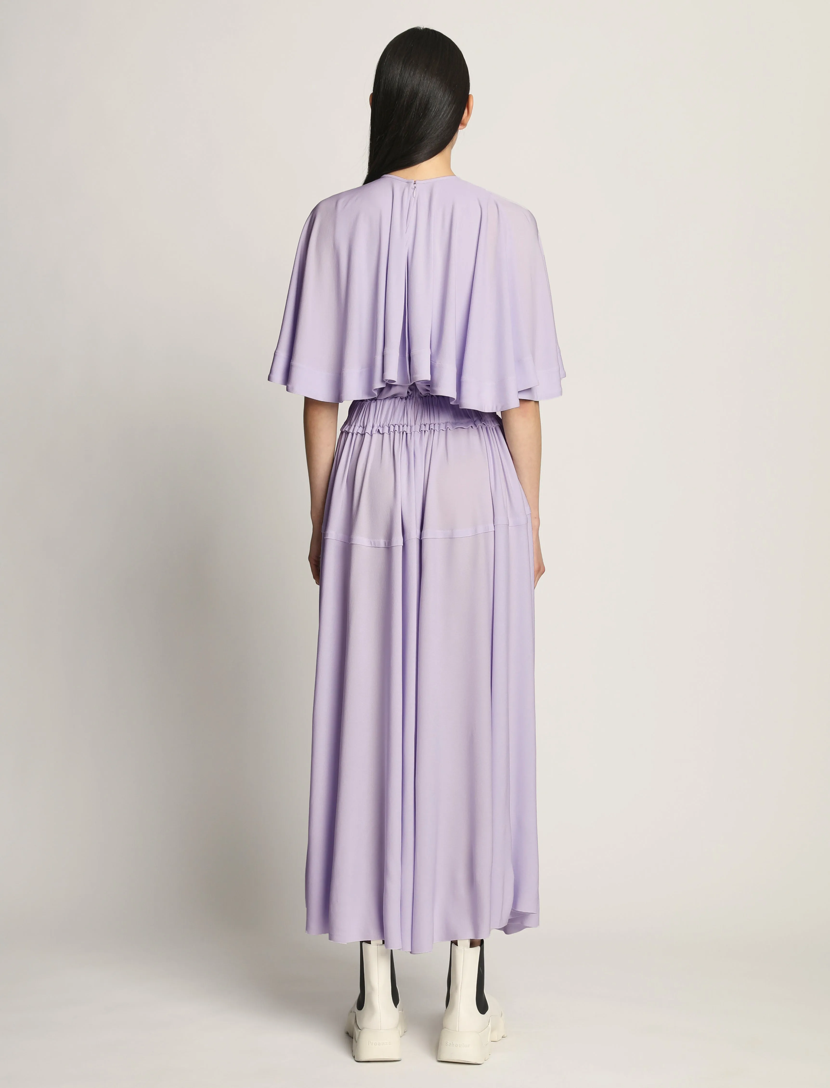Viscose Crepe Gathered Jersey Dress - LAVENDER sold by Proenza Schouler product image thumbnail 4