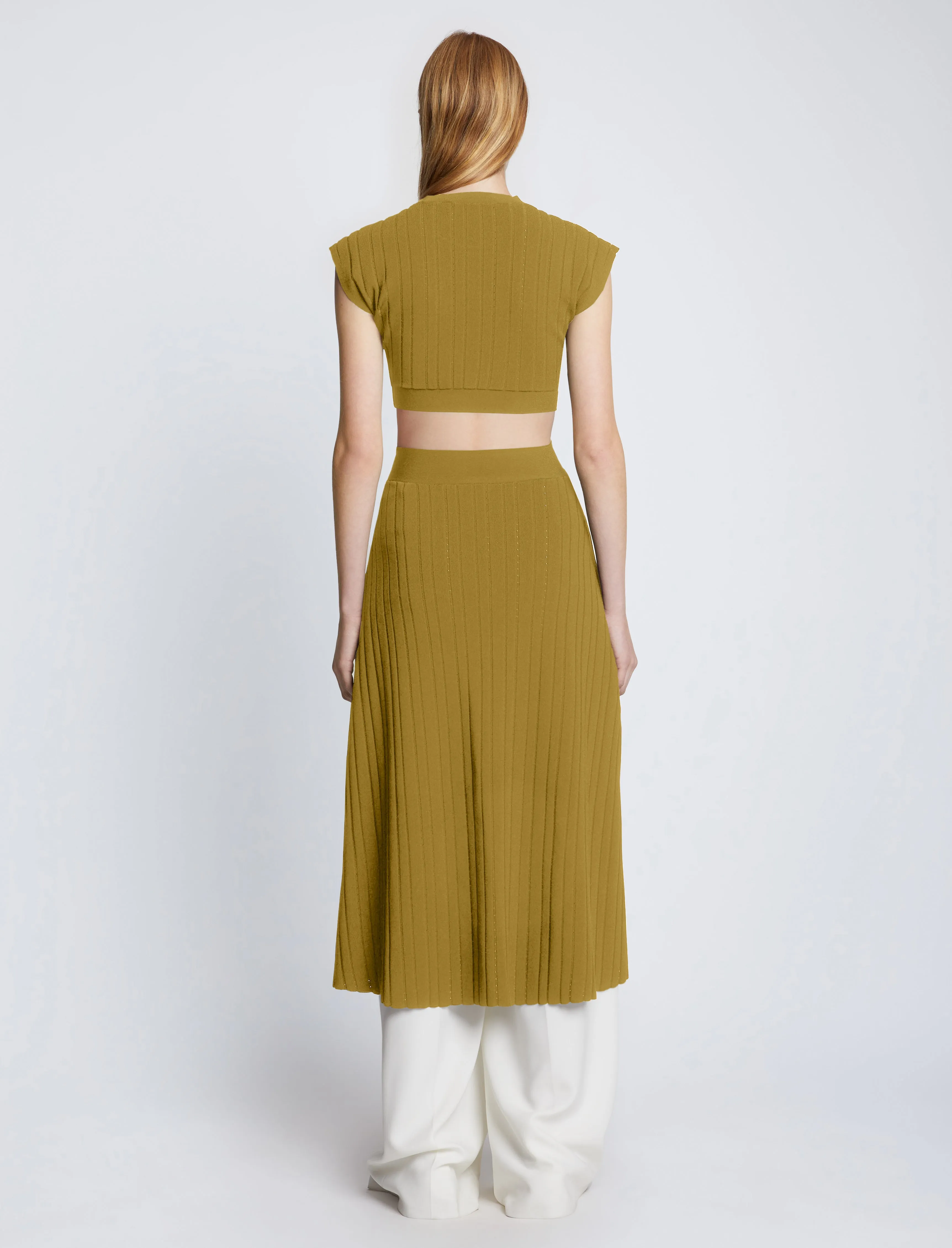 Pointelle Rib Cut Out Knit Dress sold by Proenza Schouler product image thumbnail 4