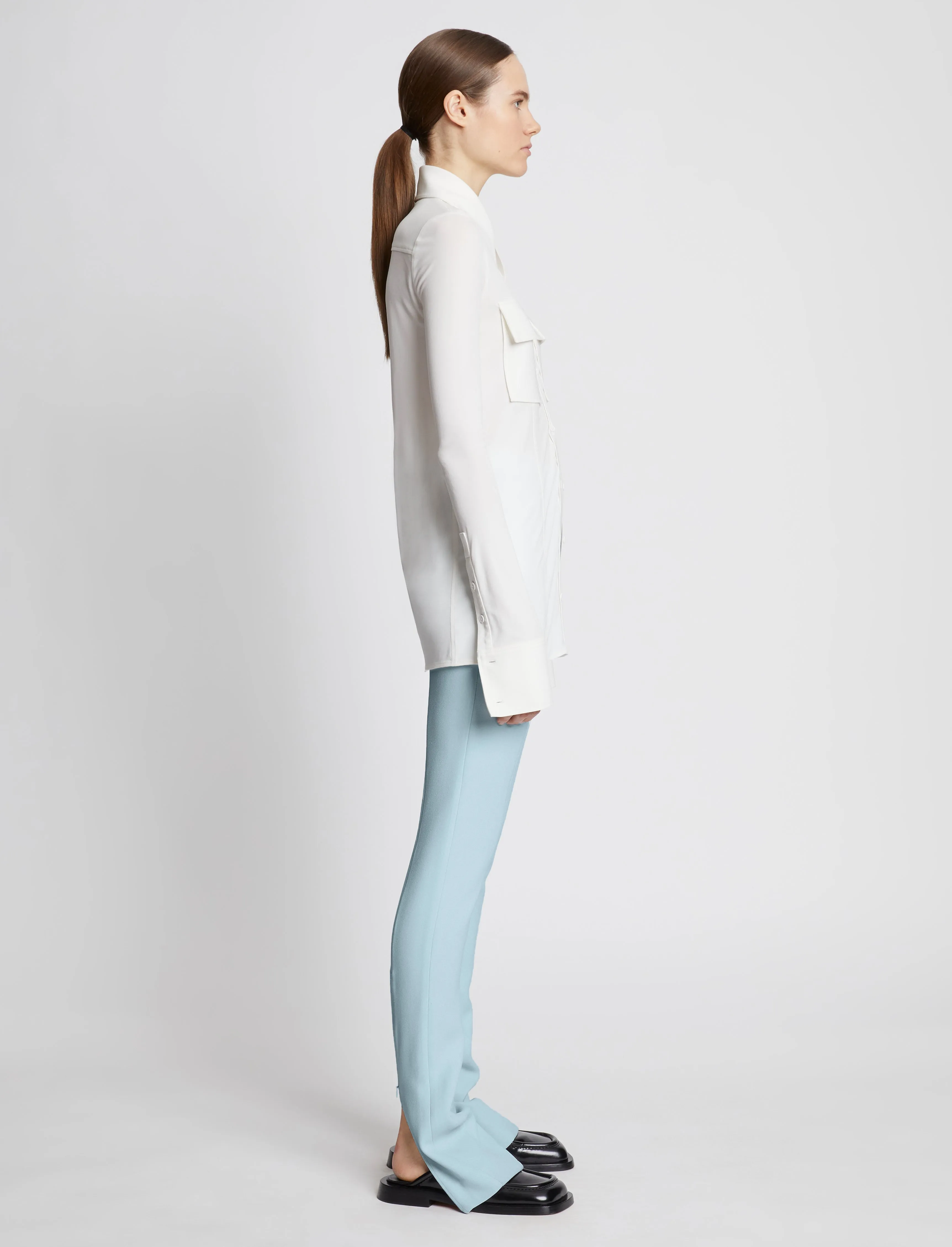 Bi-Stretch Crepe Slim Pants - PALE BLUE sold by Proenza Schouler product image thumbnail 3
