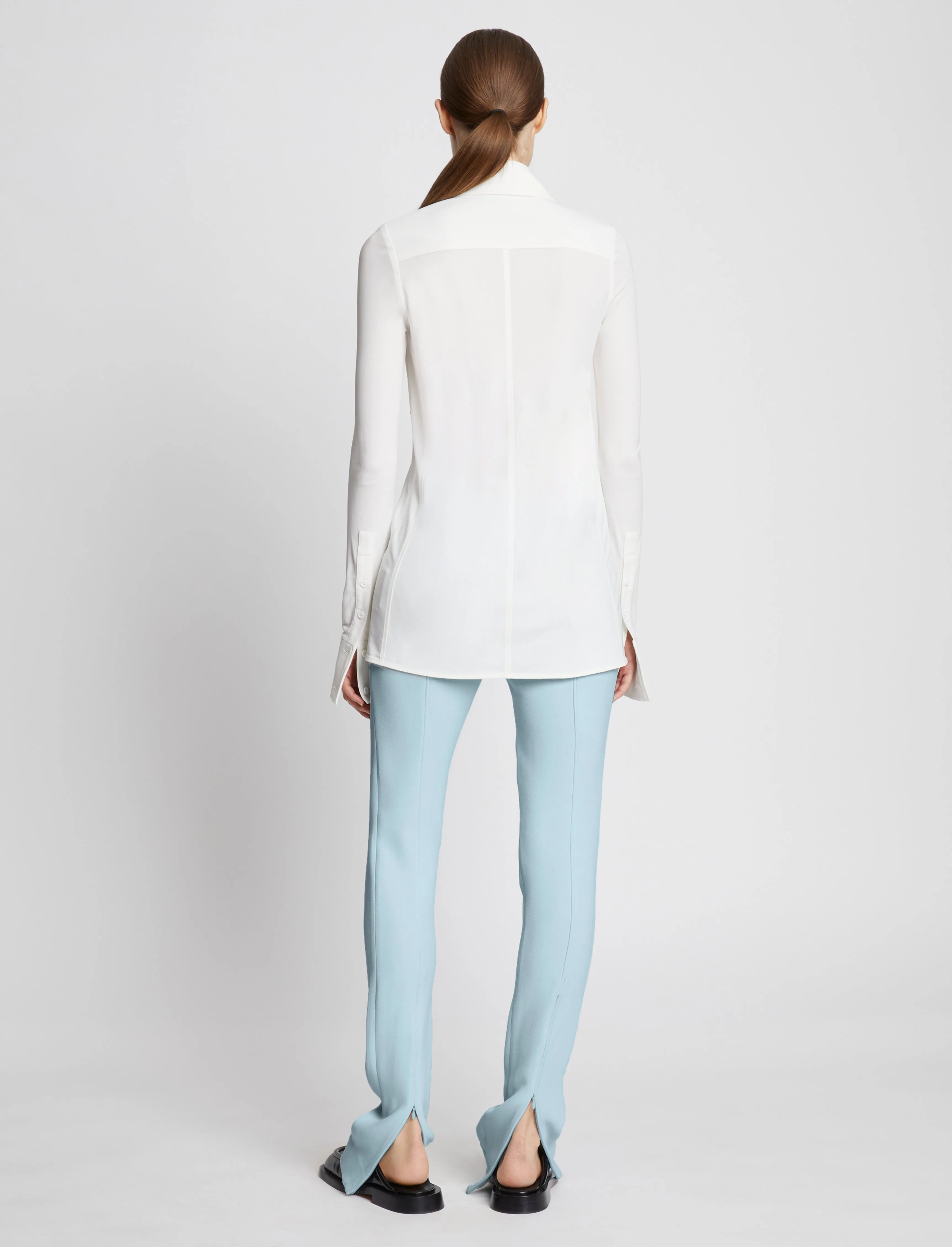 Bi-Stretch Crepe Slim Pants - PALE BLUE sold by Proenza Schouler product image thumbnail 4