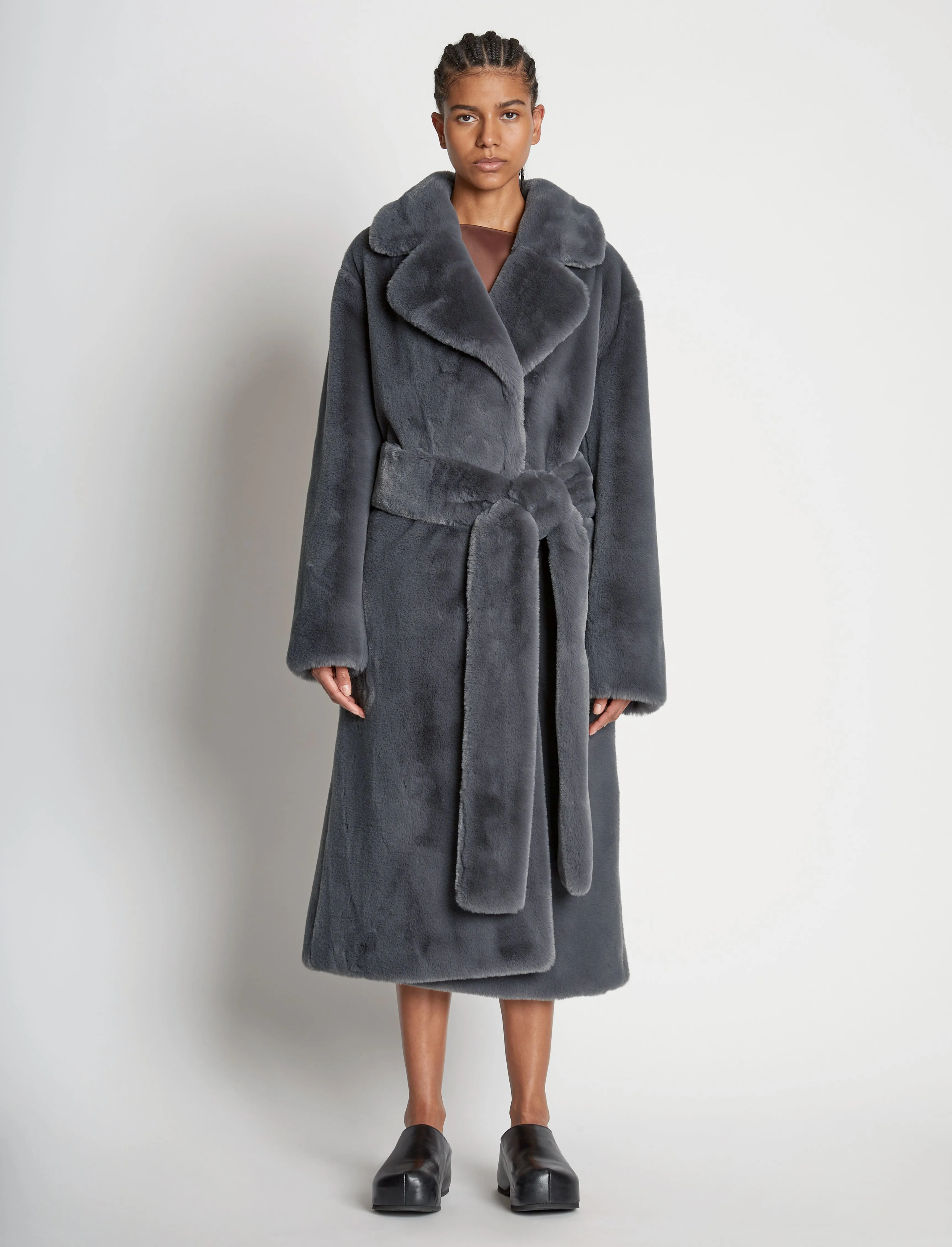Faux Fur Belted Coat sold by Proenza Schouler product image thumbnail 2
