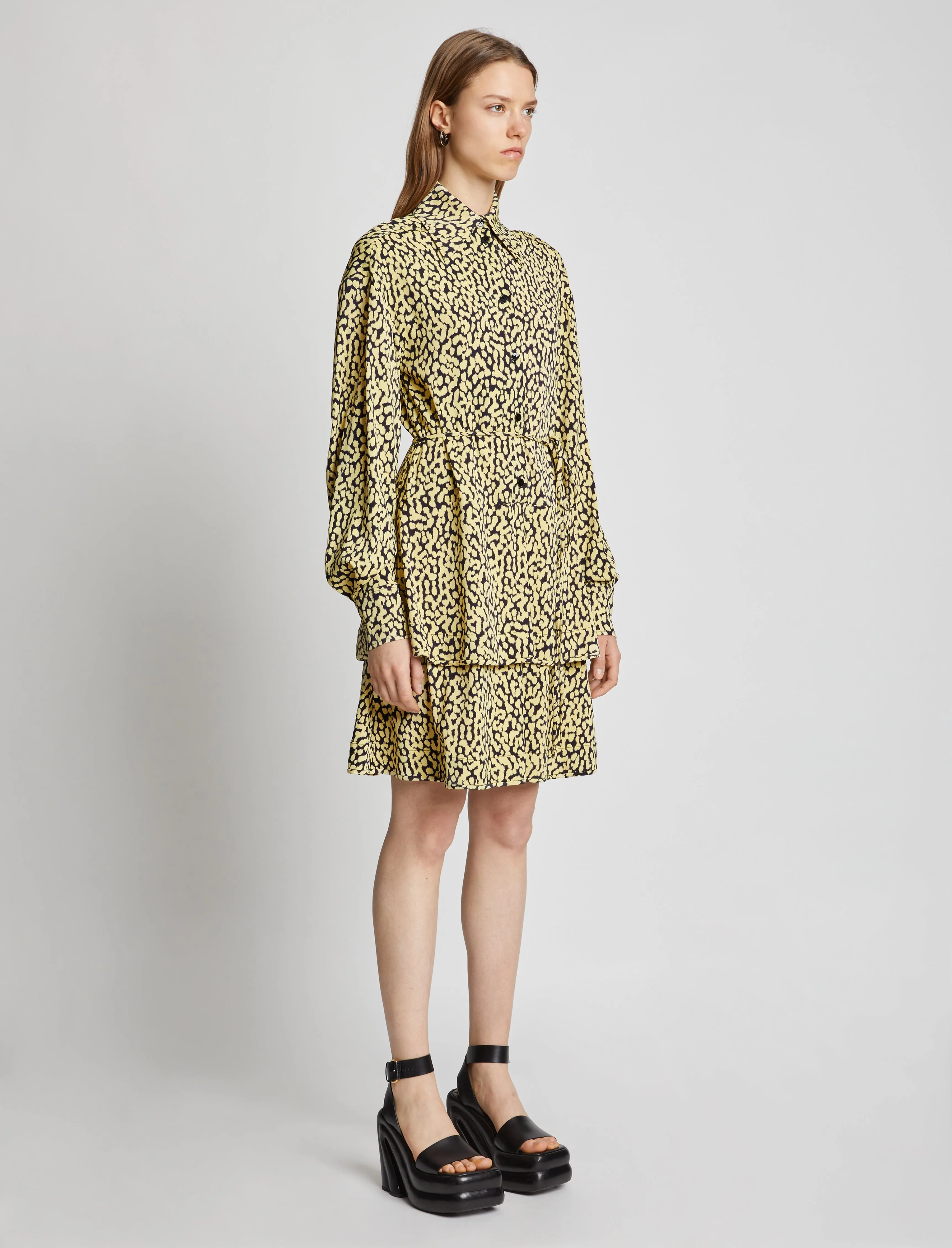 Printed Leopard Shirt Dress sold by Proenza Schouler product image thumbnail 3