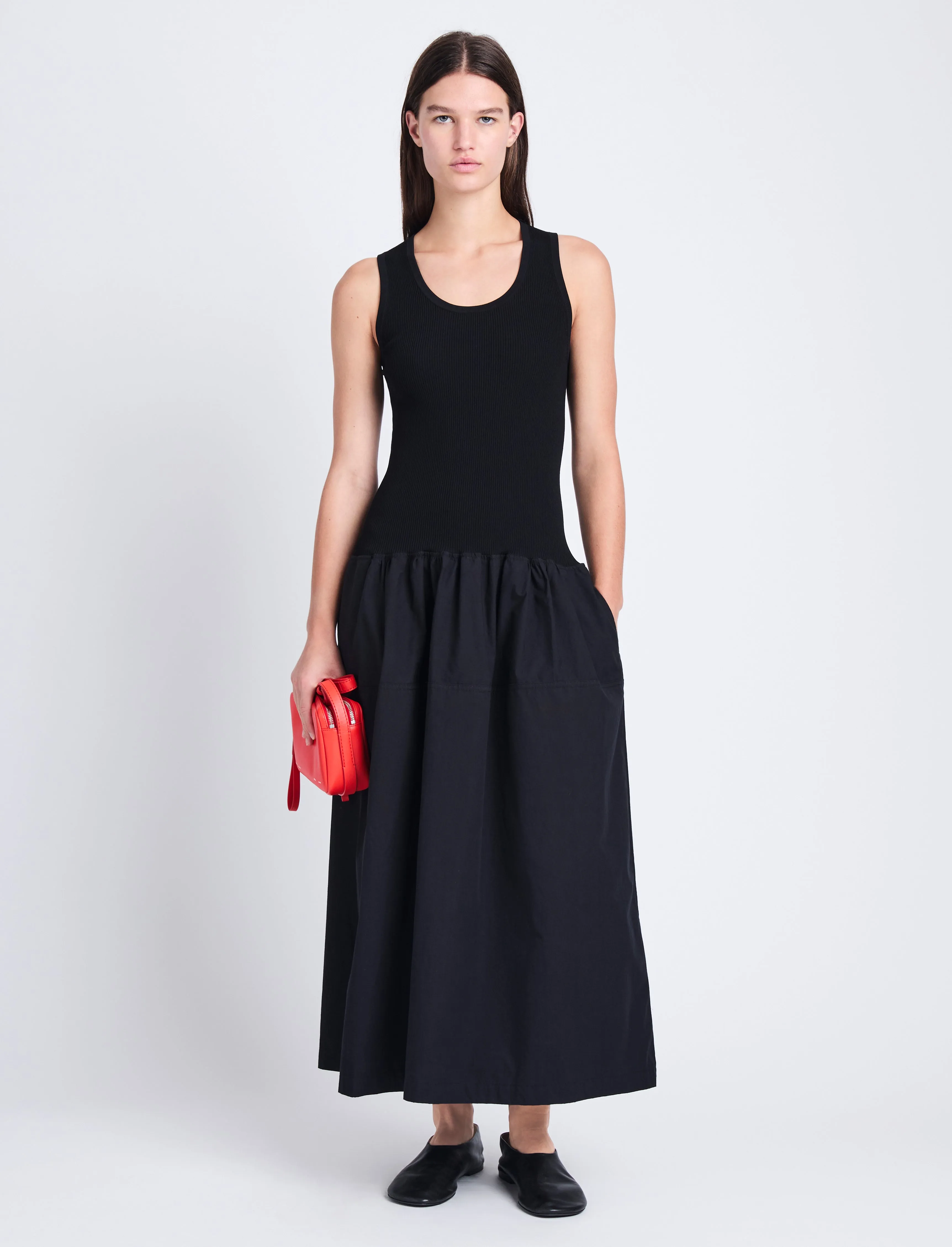 Malia Dress in Peached Poplin sold by Proenza Schouler product image thumbnail 2